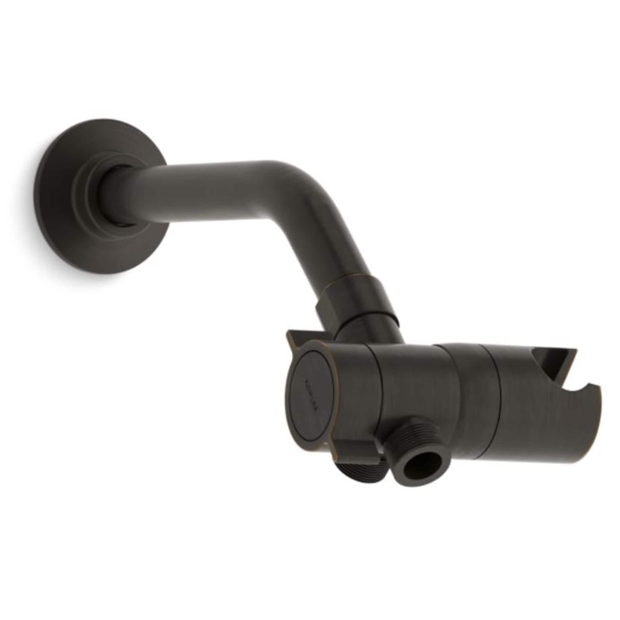 Kohler Awaken Oil Rubbed Bronze Shower Arm With Diverter In The Bathroom And Shower Faucet 0098