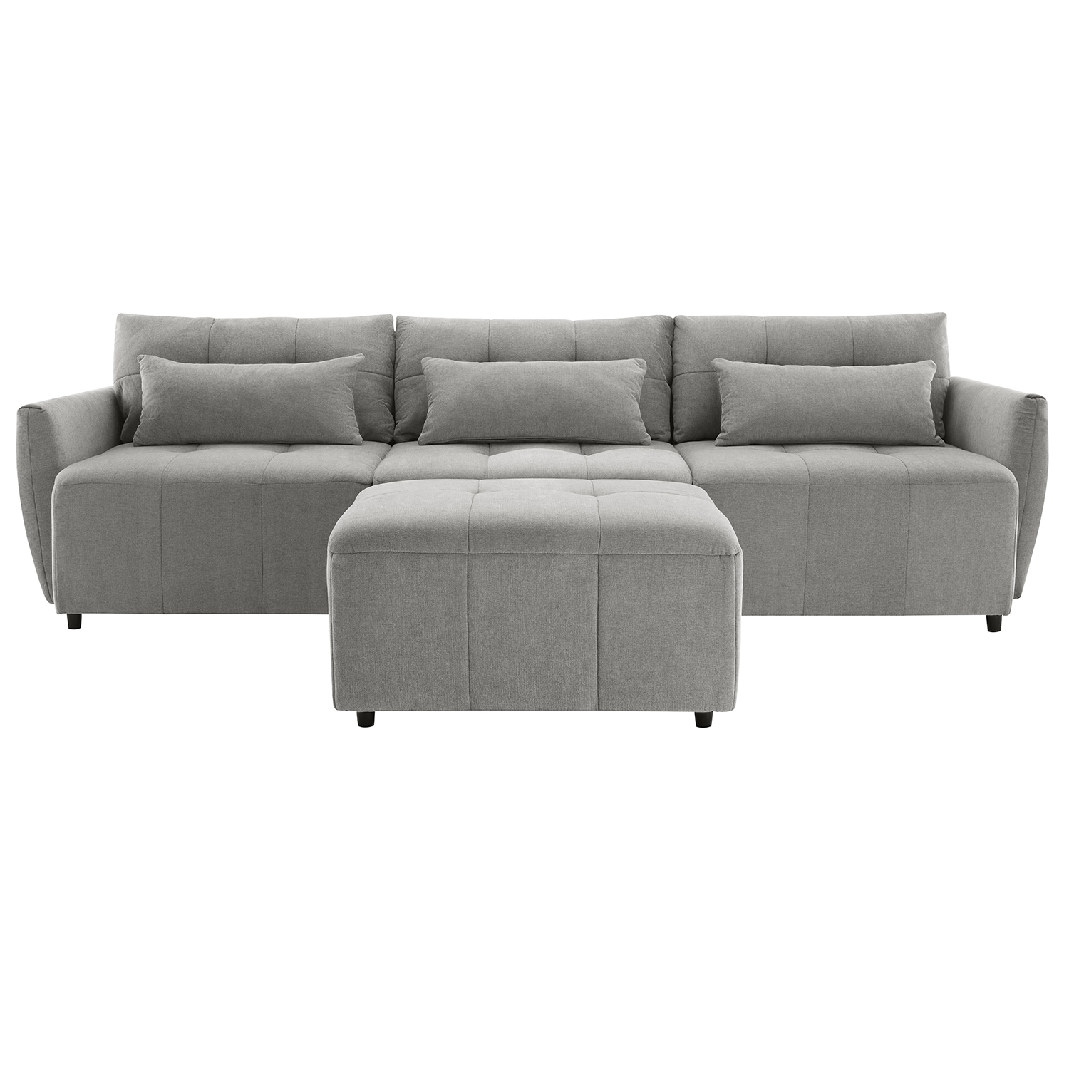 110.6 L-shaped Sofa With Removable Ottomans And Comfort Lumbar