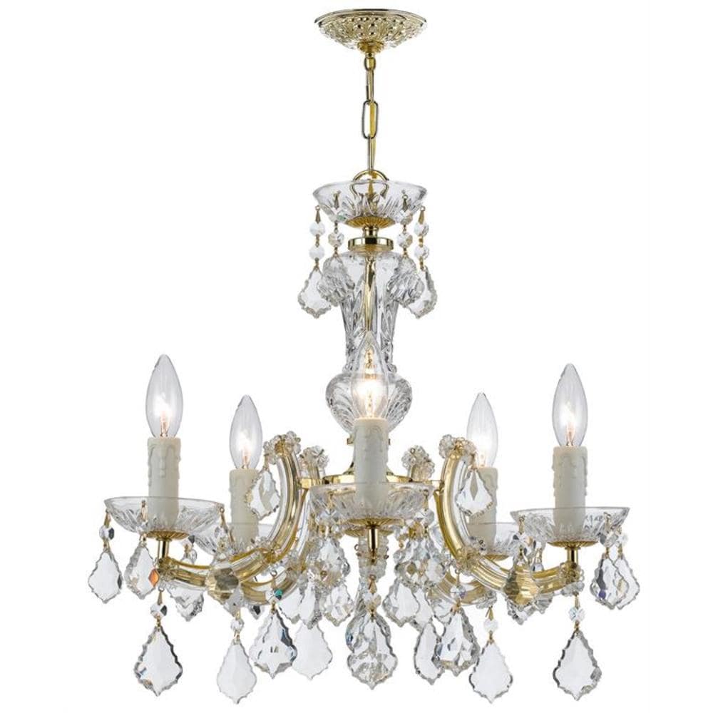 Crystorama Maria Theresa 5-Light Gold Traditional Dry rated Chandelier ...