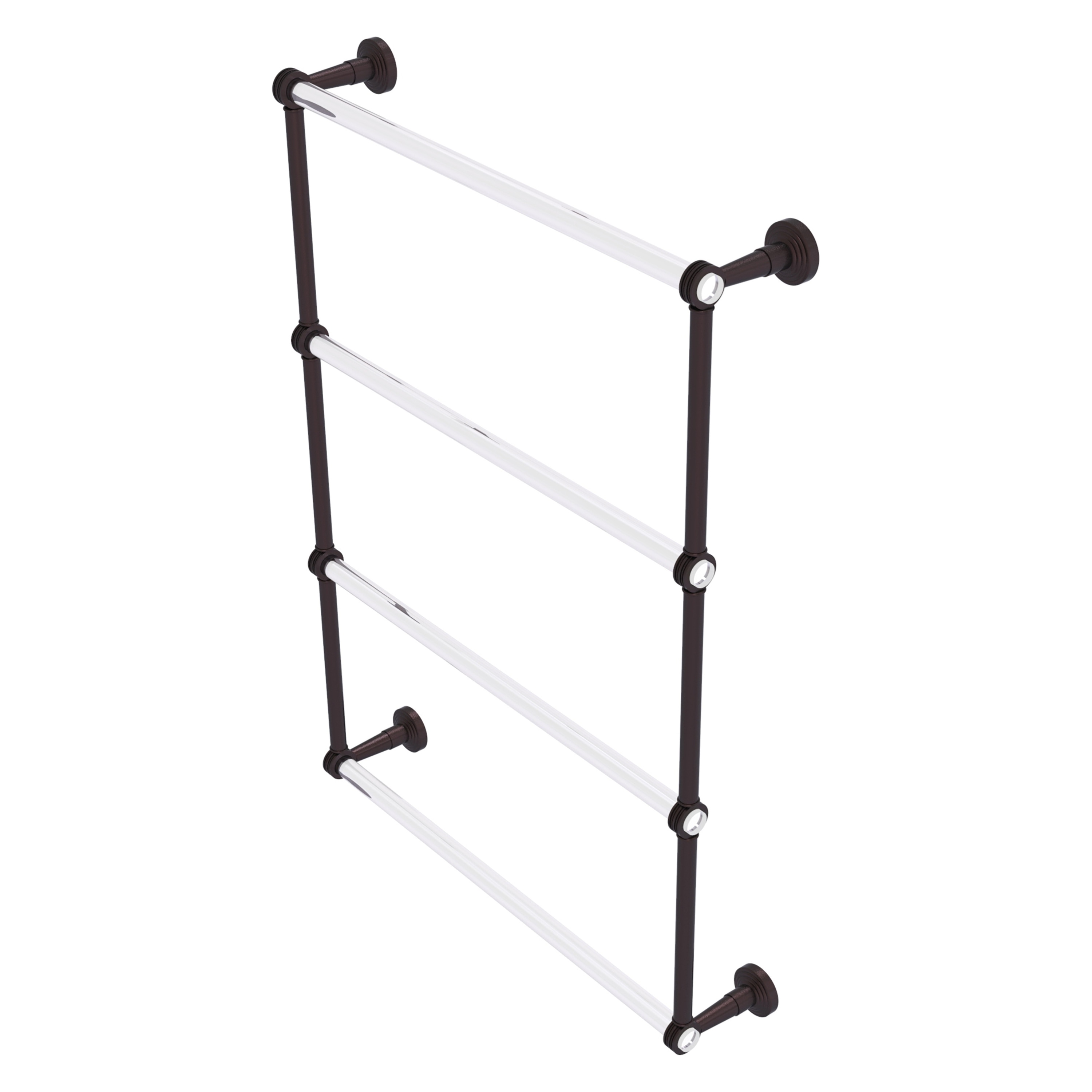 Allied Brass PB-28D-24-ABZ Pacific Beach 24-in double Antique Bronze Wall mount 4-tier Towel Bar