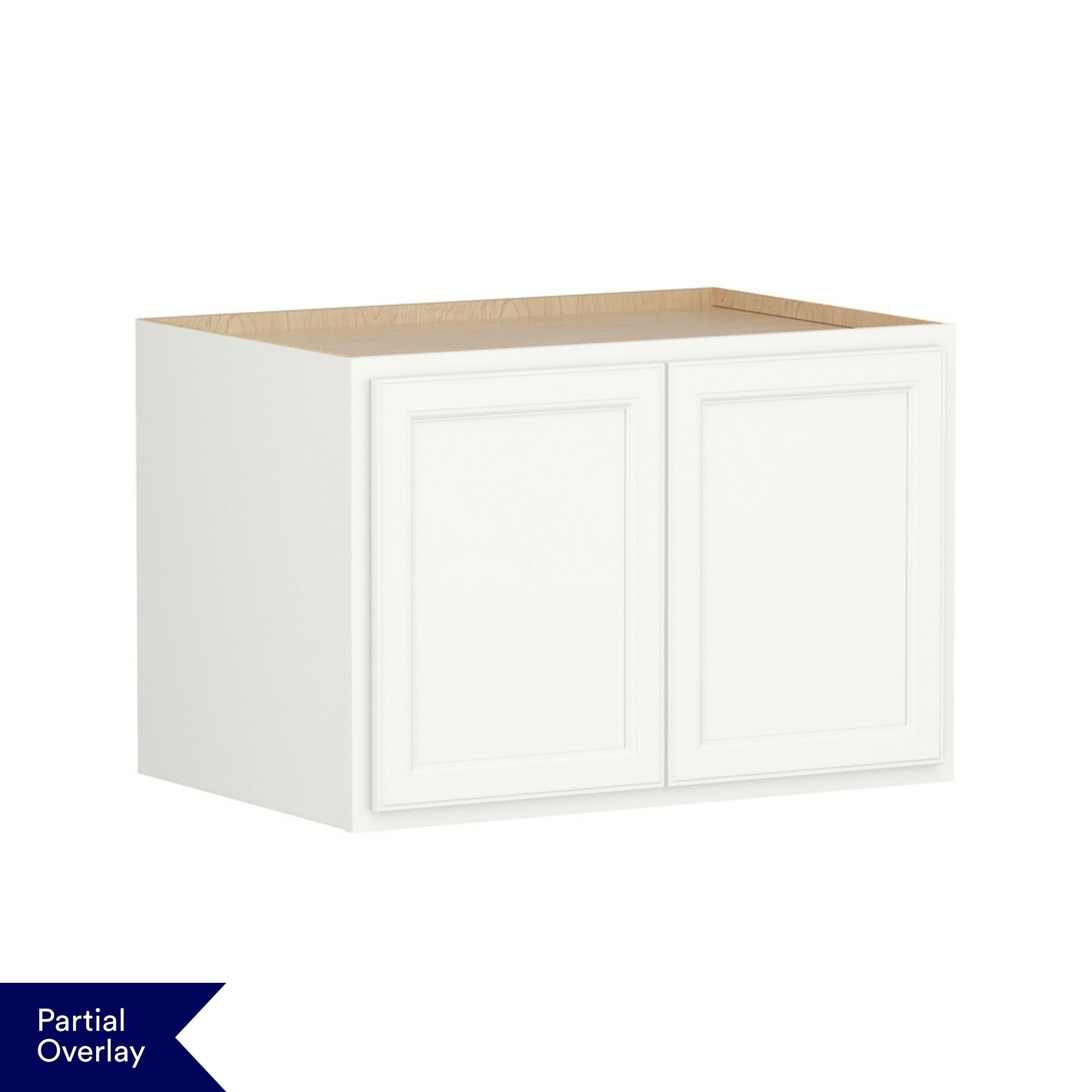Shenandoah Cardiff 36-in W x 24-in H x 24-in D Linen Laminate Wall Fully Assembled Cabinet Recessed Panel Miter
