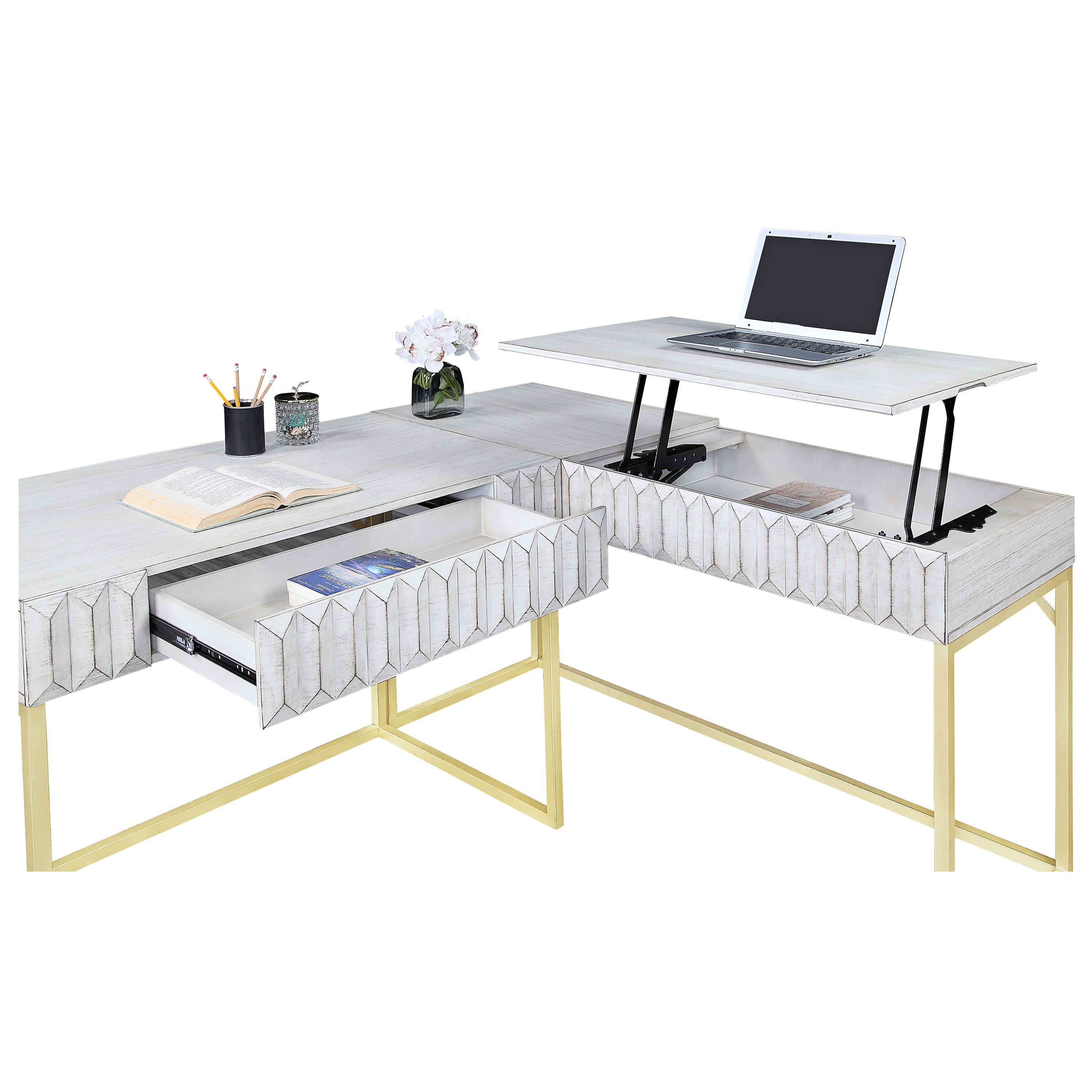 Furniture of America IDF-DK406WH-SET desks - View #4