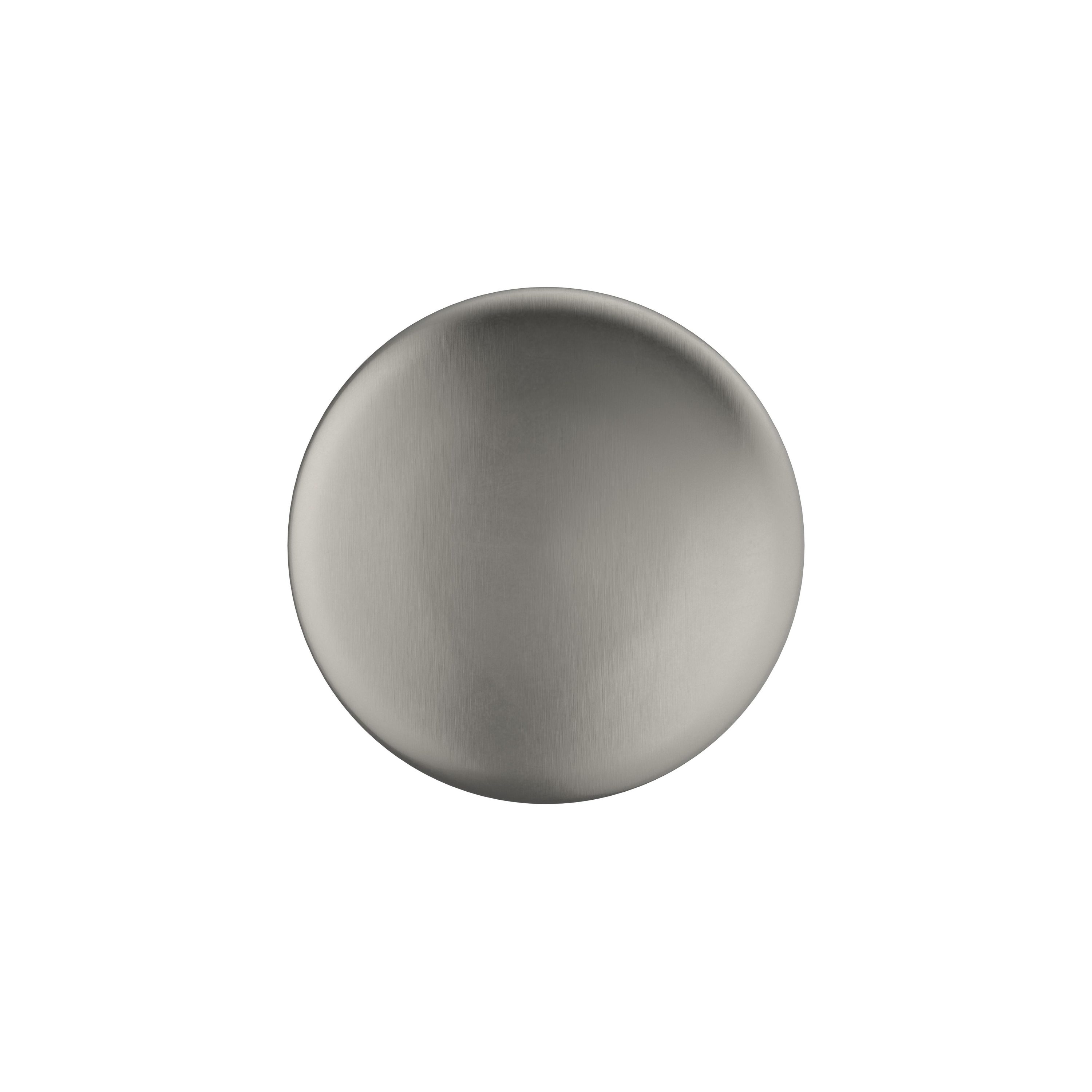 Satin Nickel Round Cabinet Knob with Mounting Hardware