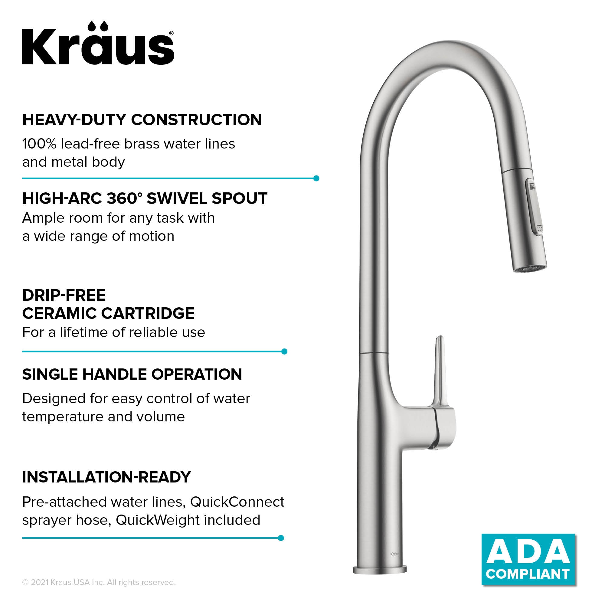 Kraus KPF-3101SFS Kitchen-Faucets - View #12
