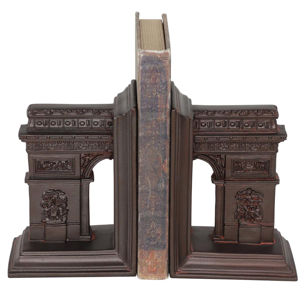 Grayson Lane 81477 2-Pack Brown Fiberglass Rustic Decorative Bookends