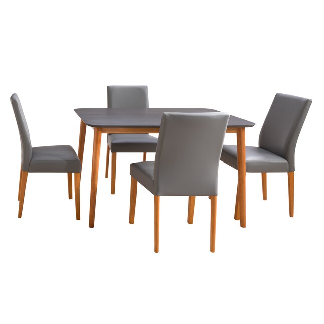 Corliving Alpine Grey And Cherry Wood, Kitchen Table And Chair Sets Under 200