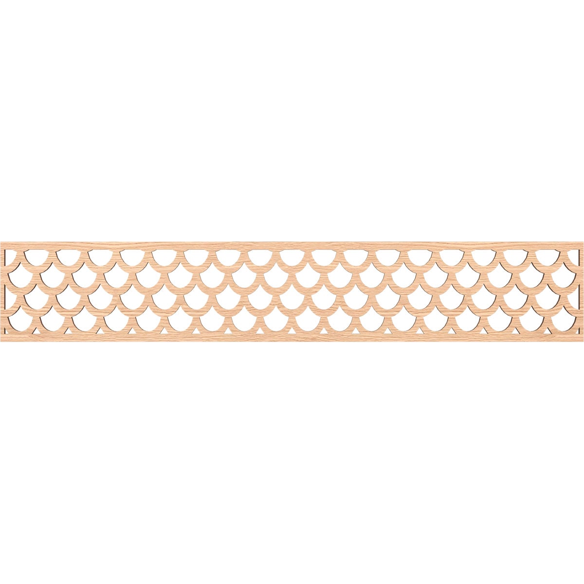 Ekena Millwork MLDA08X46HUDRO Hudson Fretwork Flat Trim 8-in x 3.89-ft Red Oak Brown Unfinished 2157132 Pierced Wall Panel Moulding