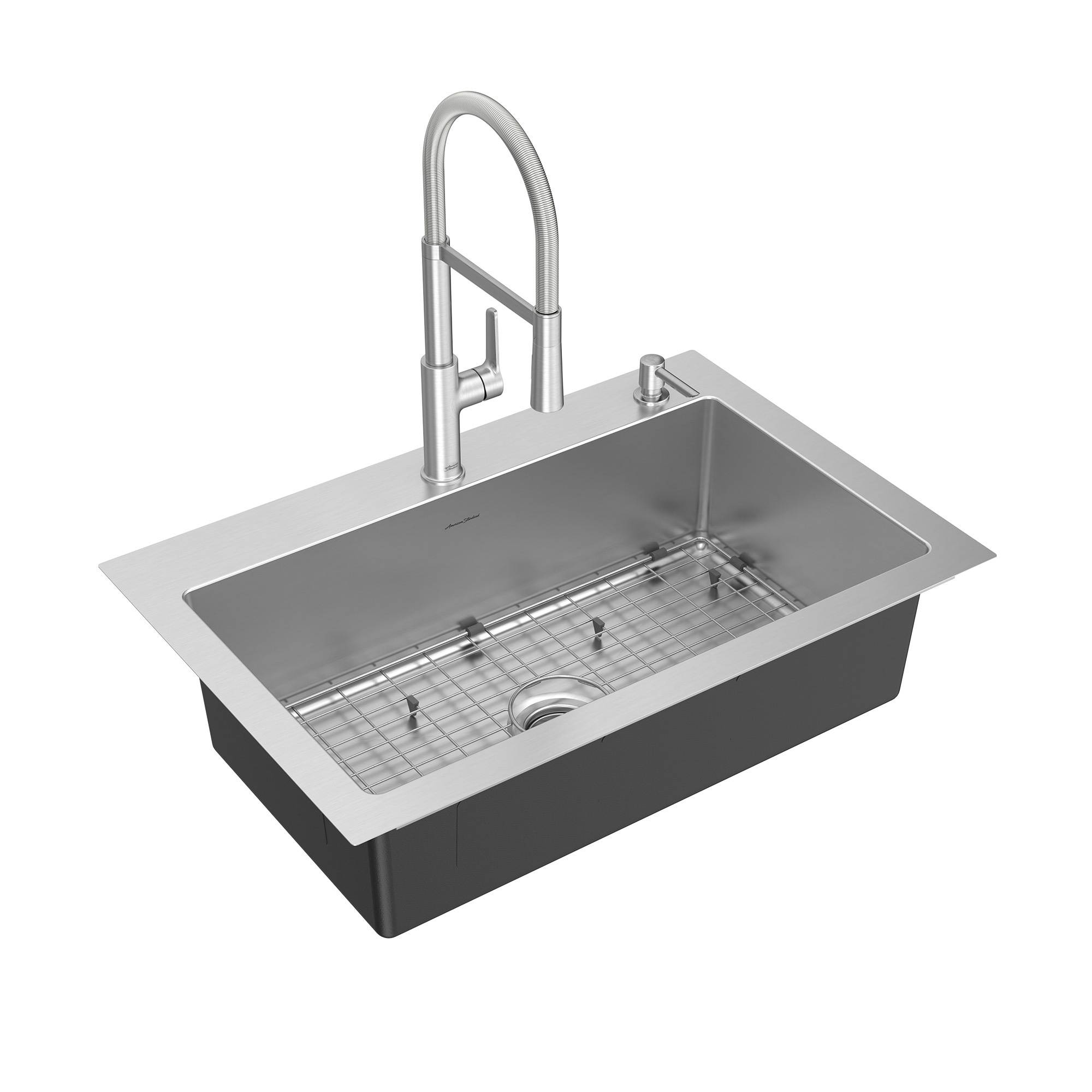 allen + roth The Hoffman Collection Dual-mount 33-in x 22-in Stainless  Steel Single Bowl 2-Hole Kitchen Sink All-in-one Kit in the Kitchen Sinks  department at