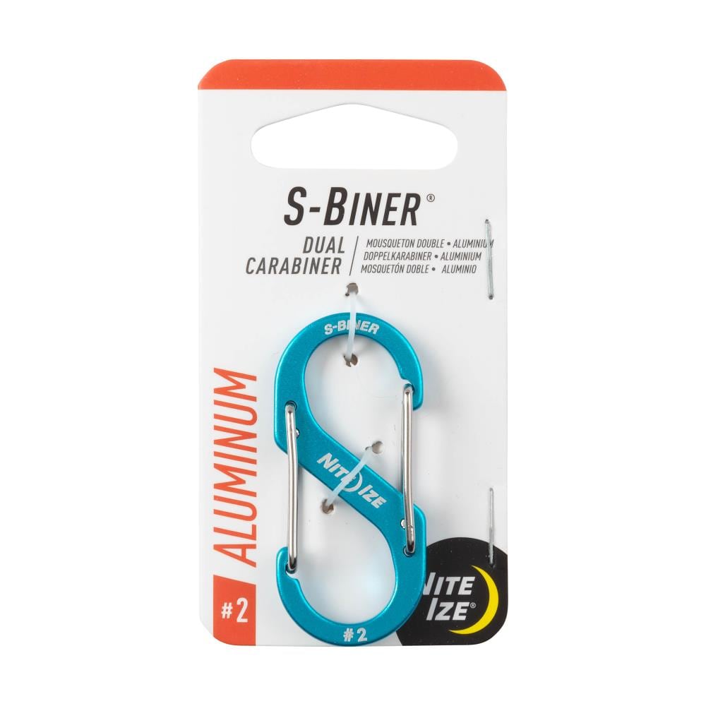 Nite Ize Blue Aluminum Snap-Hook Key Ring with S-Biner Carabiner