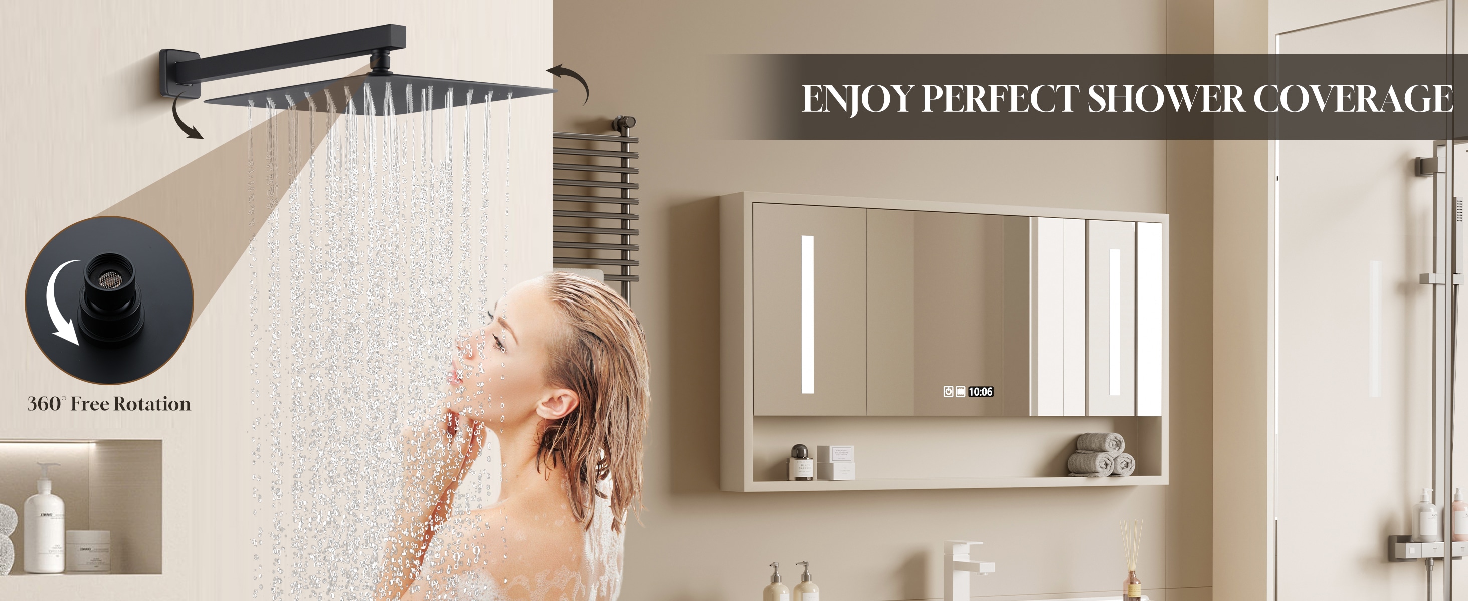 CASAINC M6001-A-12-MB Showerhead-Bar-Panels - View #11