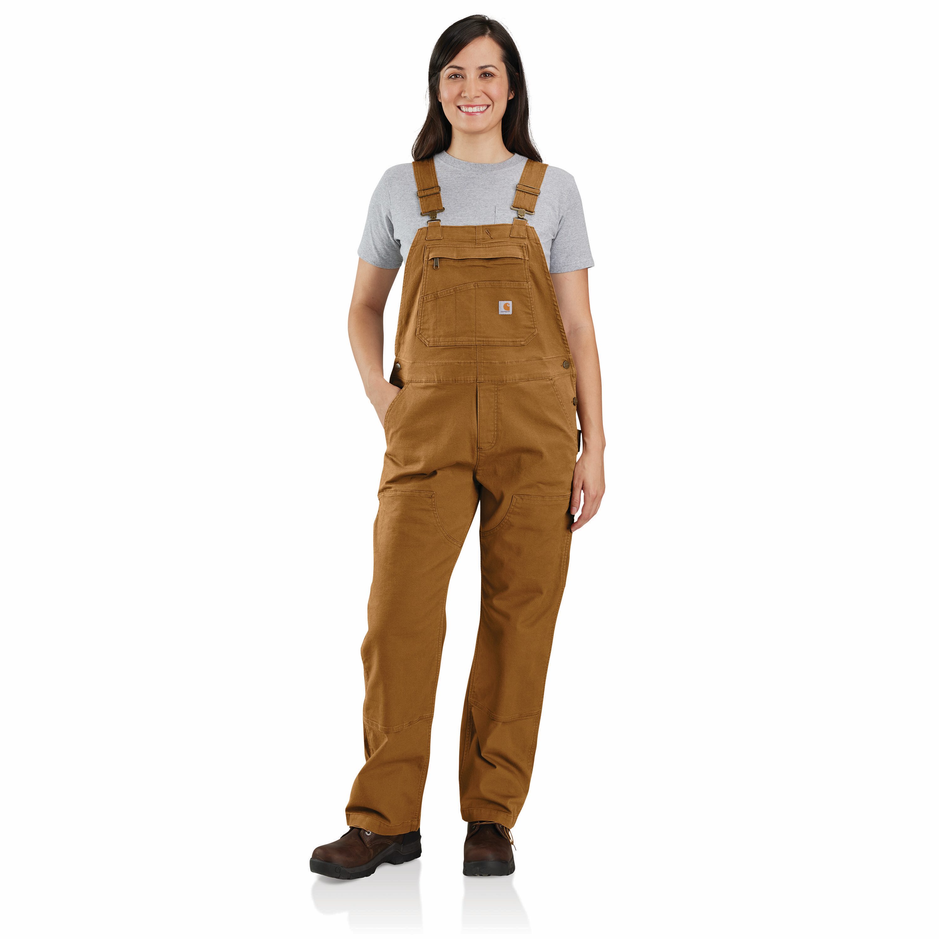 Carhartt Women's Carhartt Brown Sleeveless Canvas Overall (Large) in the  Coveralls & Overalls department at