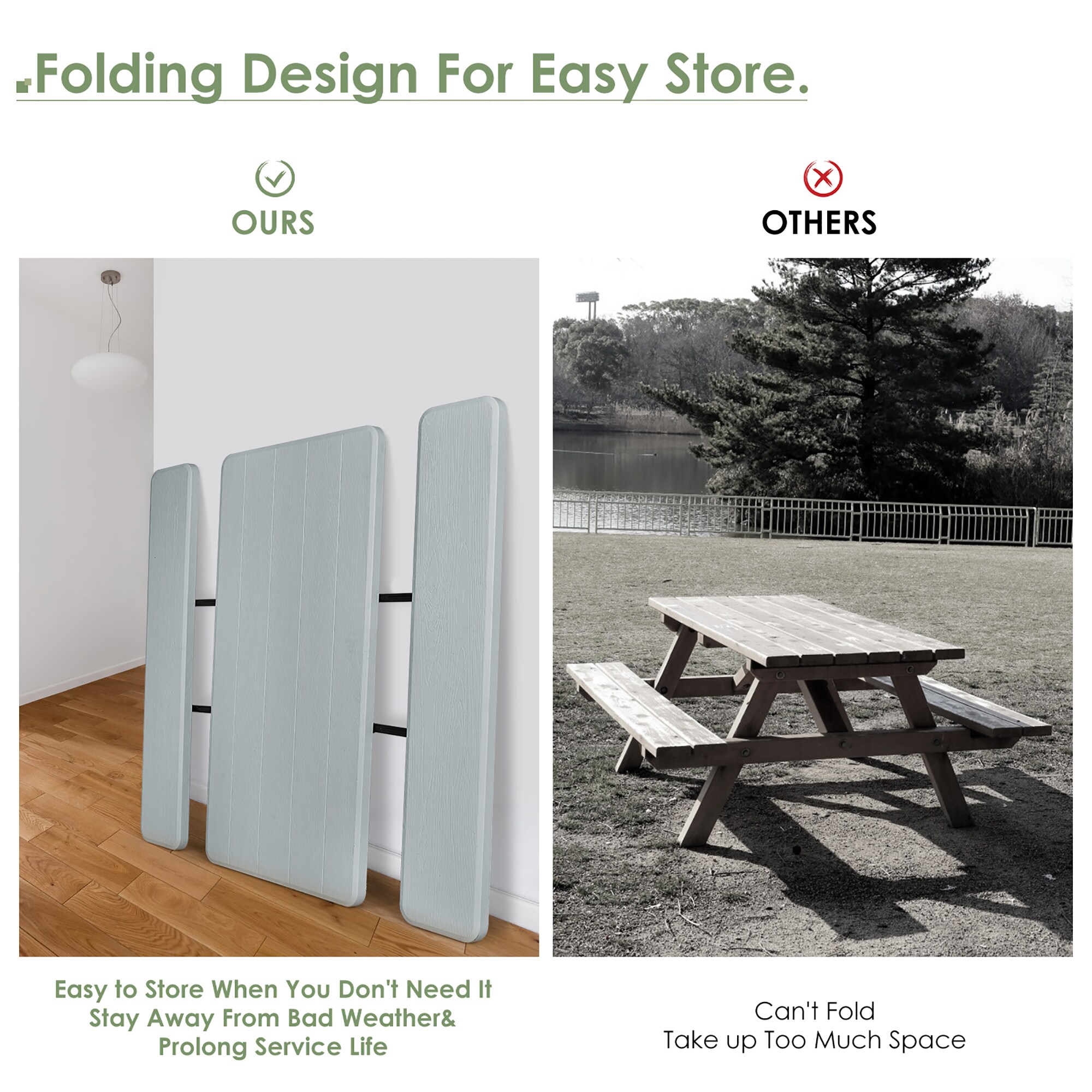 Costway OP70672GR benches - View #4