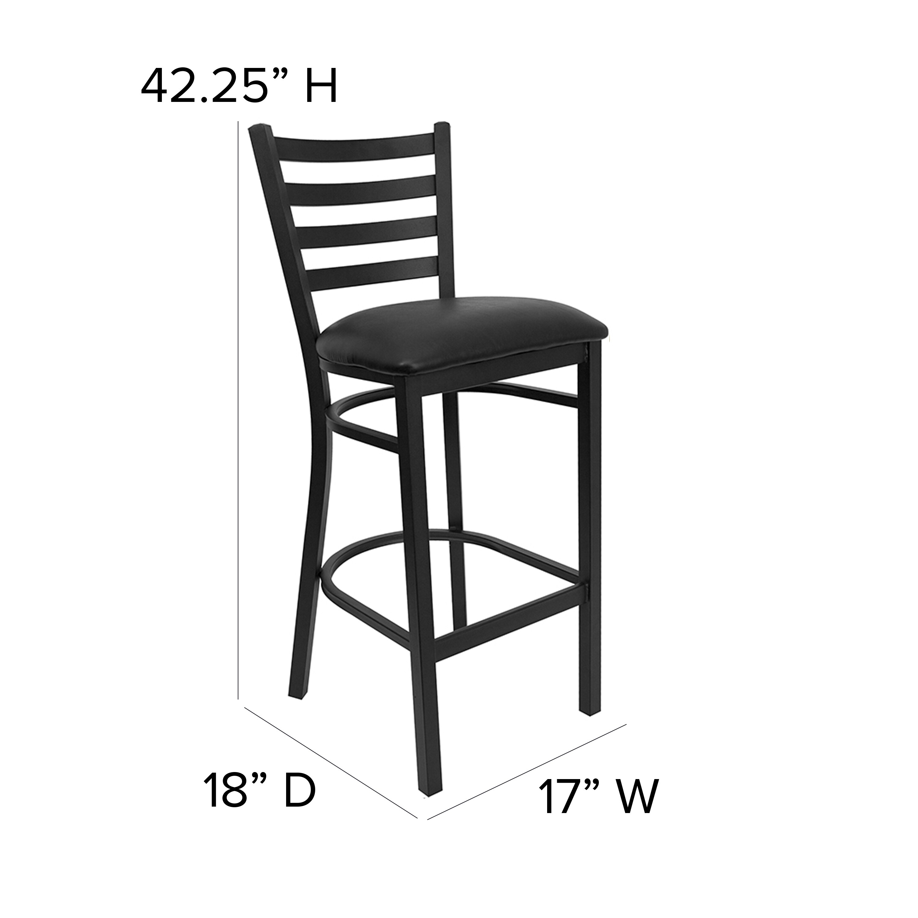 Vinyl bar deals stools with backs