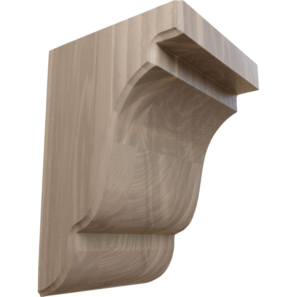 Ekena Millwork BKTW05X05X08BEWA Bedford 5-1/4-in x 5-in x 7-1/2-in Walnut Brown Wood Standard bracket