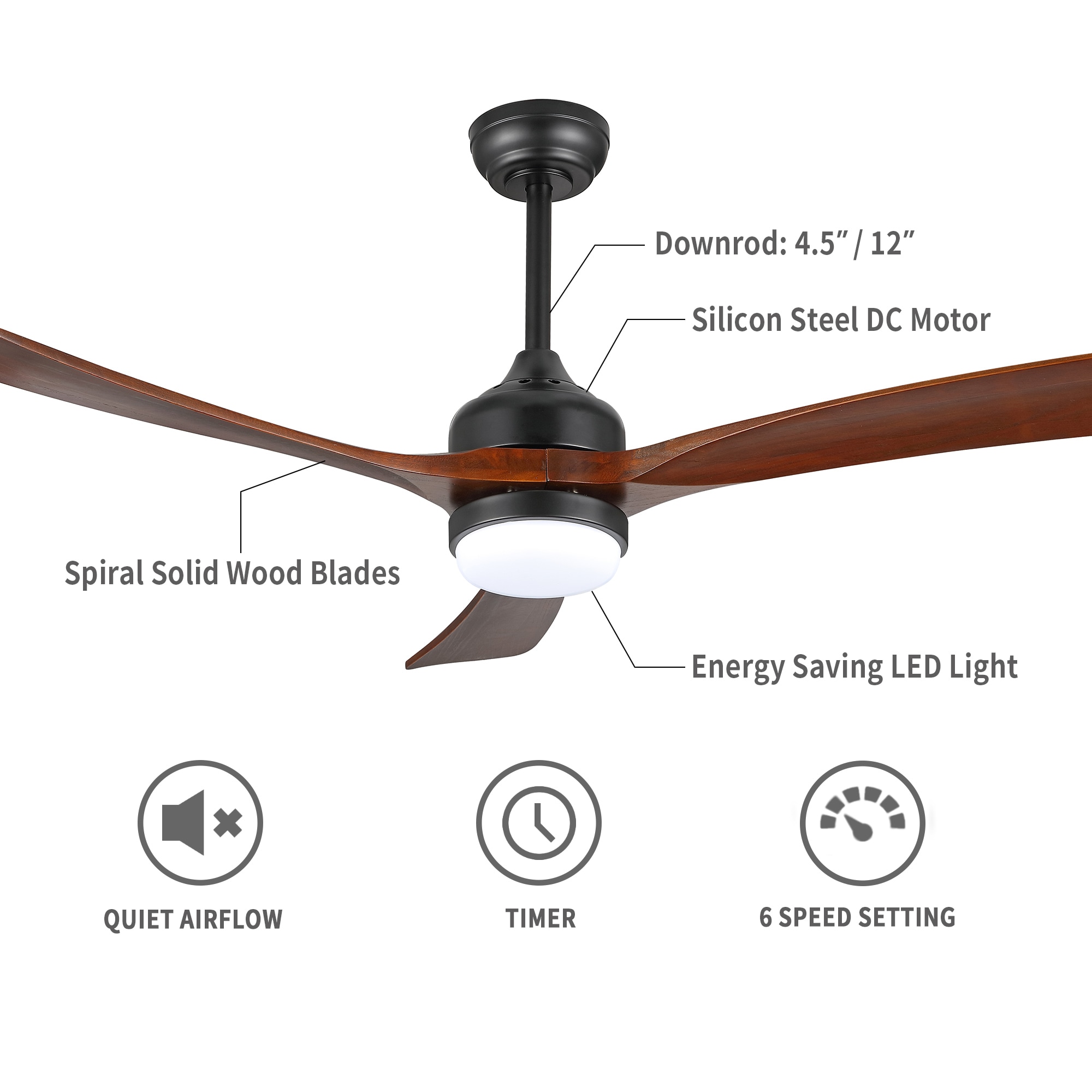 GETLEDEL LECF-5204-4N Ceiling-Fans - View #6
