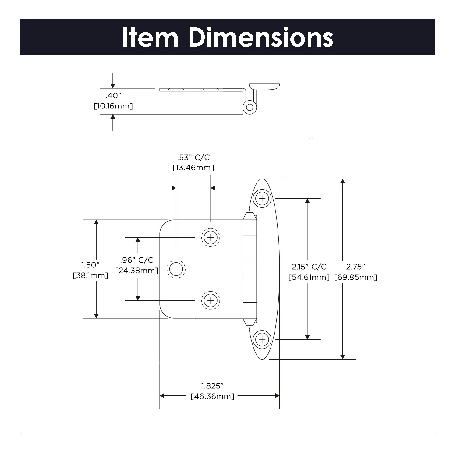 Hickory Hardware 10-Pack 170-Degree Opening Satin Nickel Flush