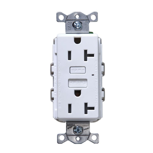 Hubbell White 20-Amp Decorator GFCI Residential/Commercial Outlet Hubbell White 20-Amp Decorator GFCI Residential/Commercial Outlet