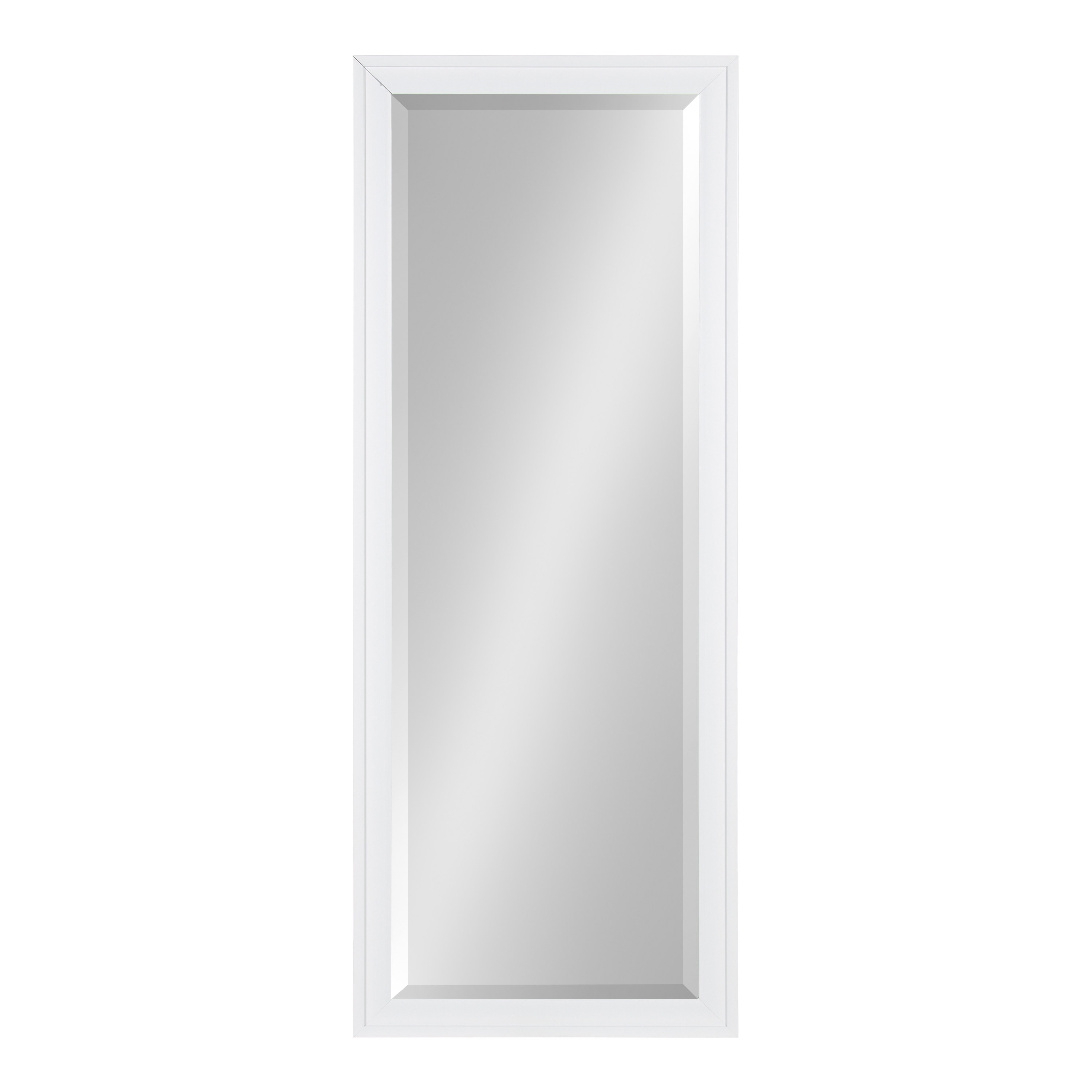 DesignOvation 215334 Bosc 19.5-Inches W x 51.5-Inches H Rectangle White Framed Full Length Wall Mirror