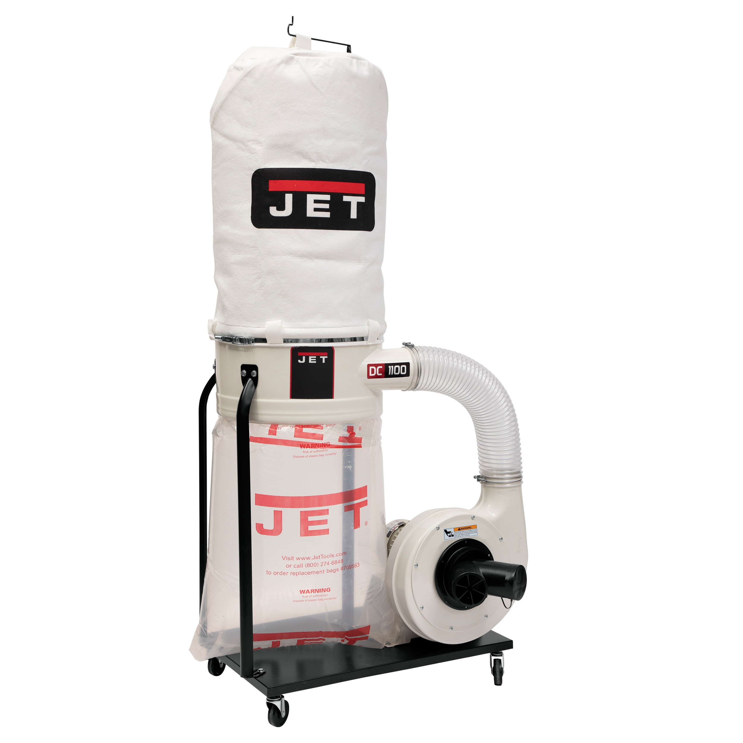 JET JT9-708658K DC-1100VX-5M Vortex Cone Dry Dust Collector with Polyester Filter
