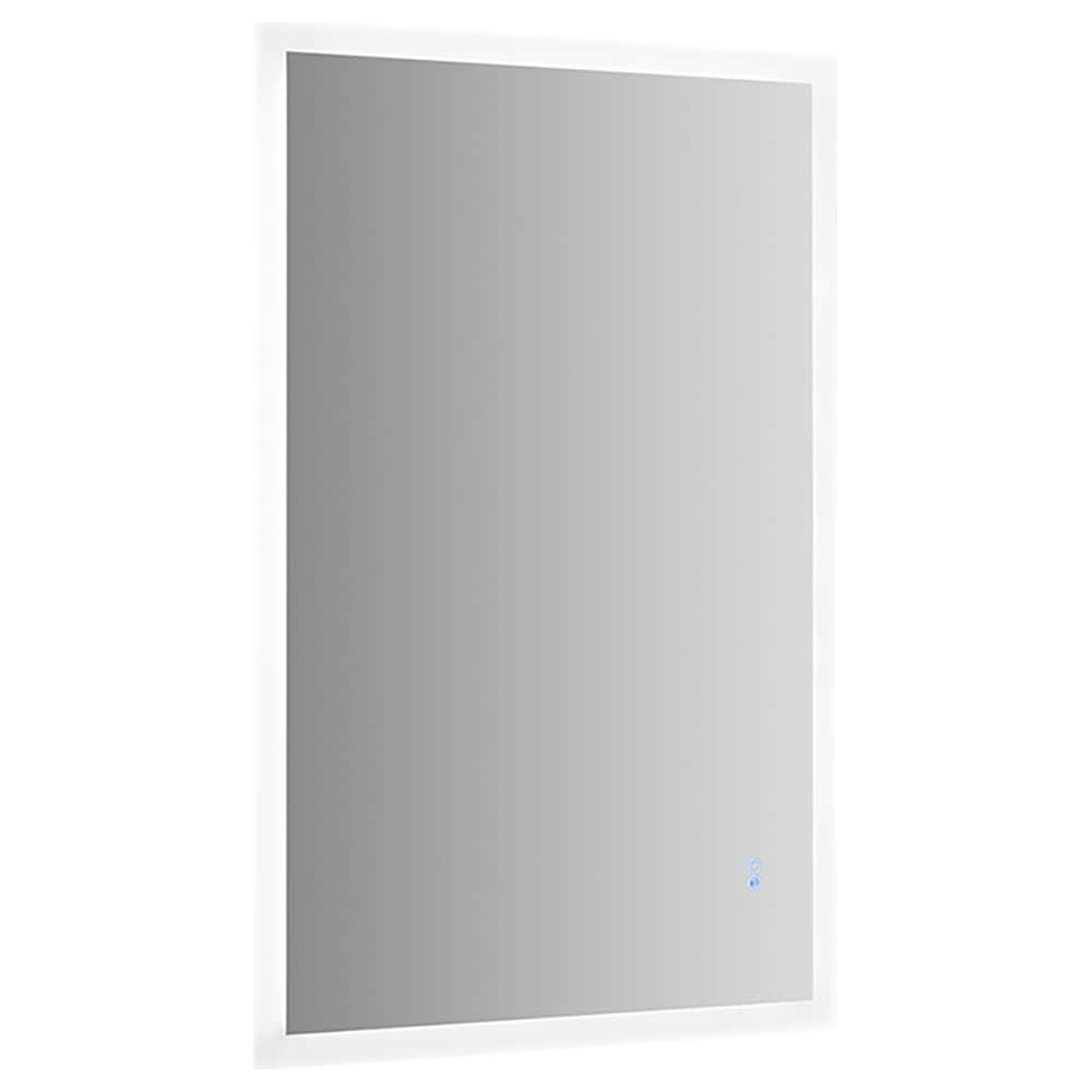 Sleek 48"x30" Frameless Rectangular Vanity Mirror with LED & Fog-Free Technology
