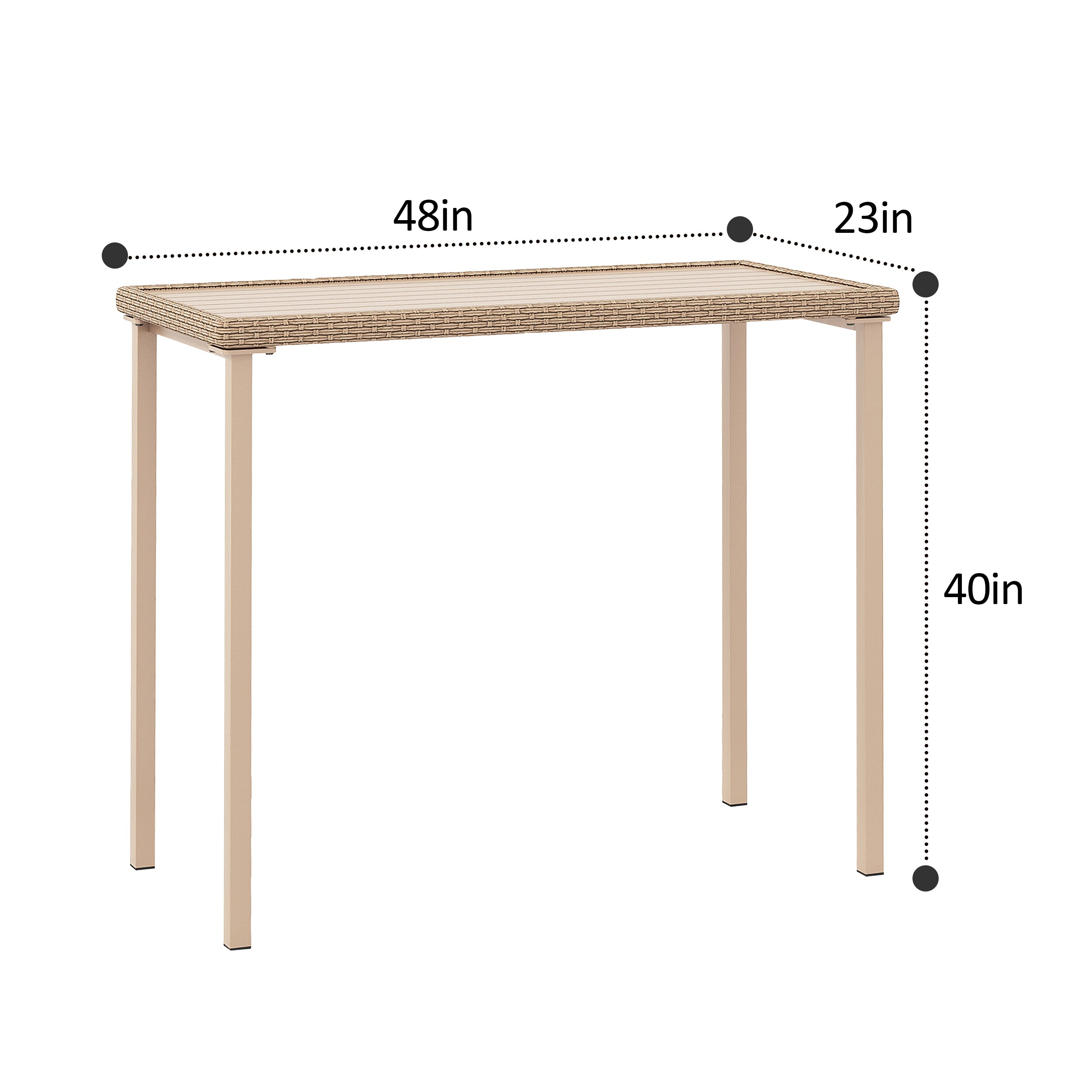 LIVIZA TDS11966BN Patio-Tables - View #3