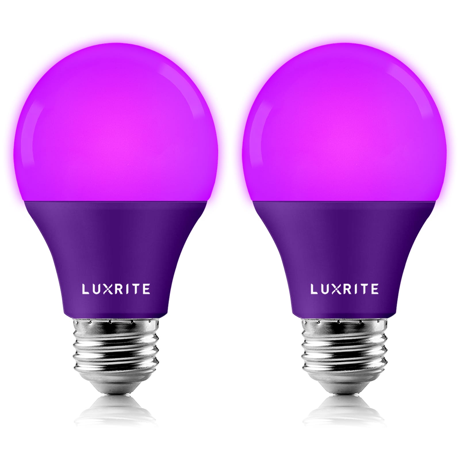 Luxrite 60-Watt A19 Purple Medium Base (e-26) LED Light Bulb (2-Pack) in the General Purpose LED Light department at Lowes.com