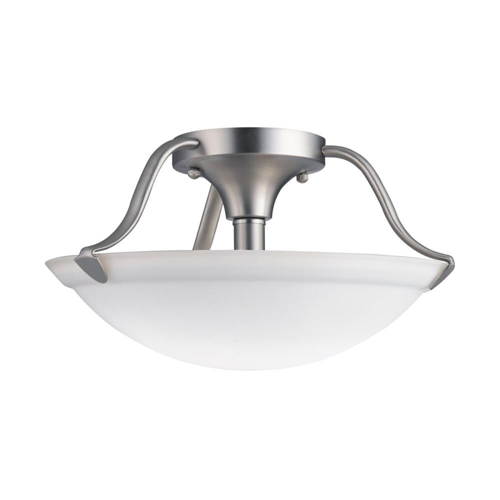 Kichler 3620NI 1-Light 13.5-in Brushed Nickel Semi-flush Mount Light