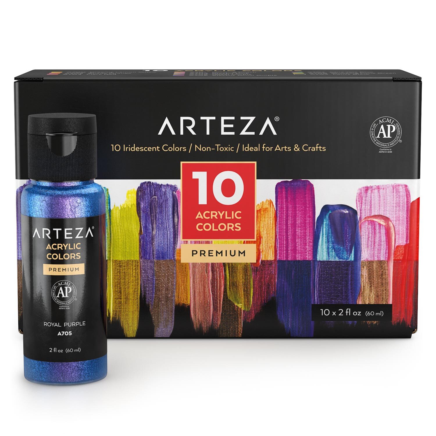 12 Pack: Matte Acrylic Paint by Craft Smart, 4oz., Multicolor