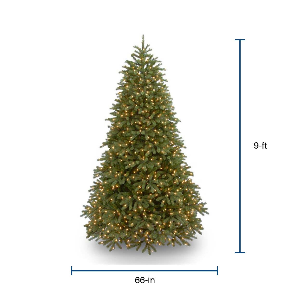 National Tree Company 9-ft Pre-lit Artificial Christmas Tree with White ...