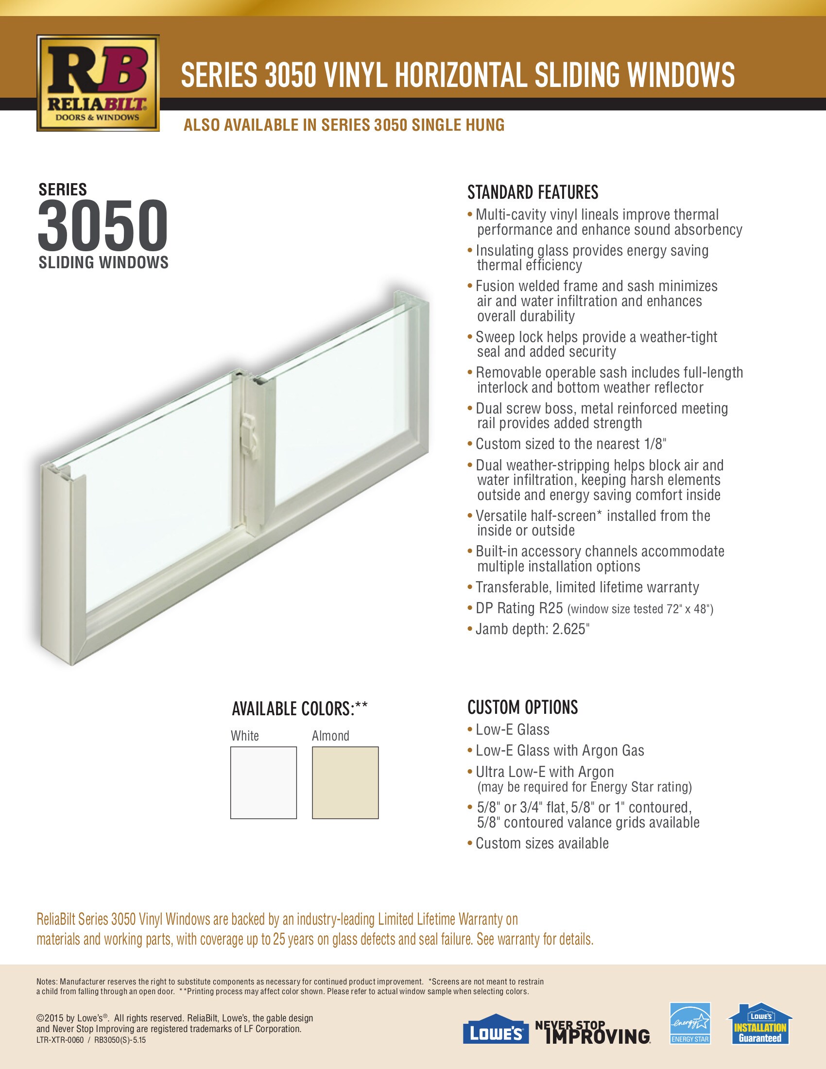 RELIABILT 7198012271193050SL Sliding-Windows - View #3