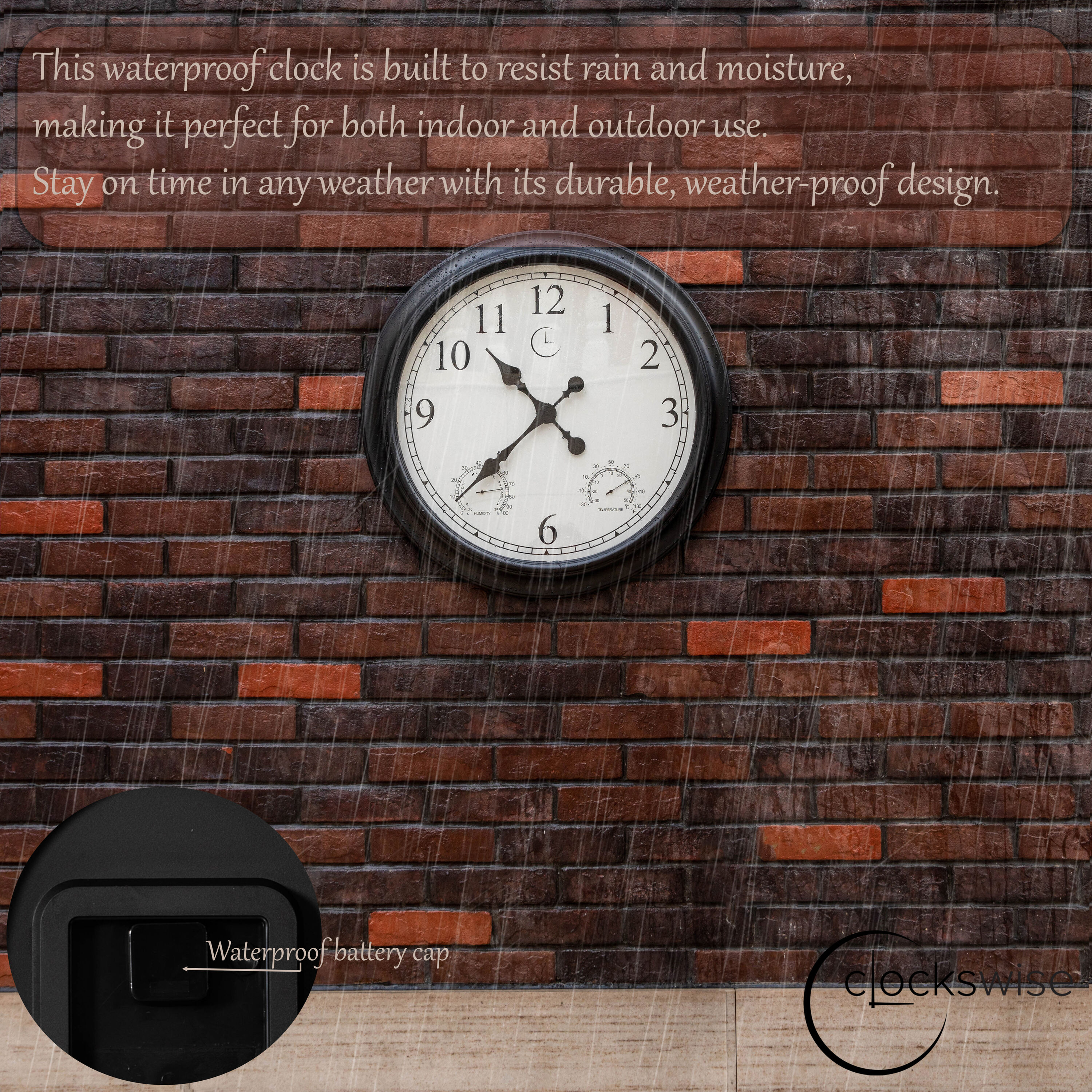 Clockswise QI004731 Indoor-Outdoor-Clocks - View #3