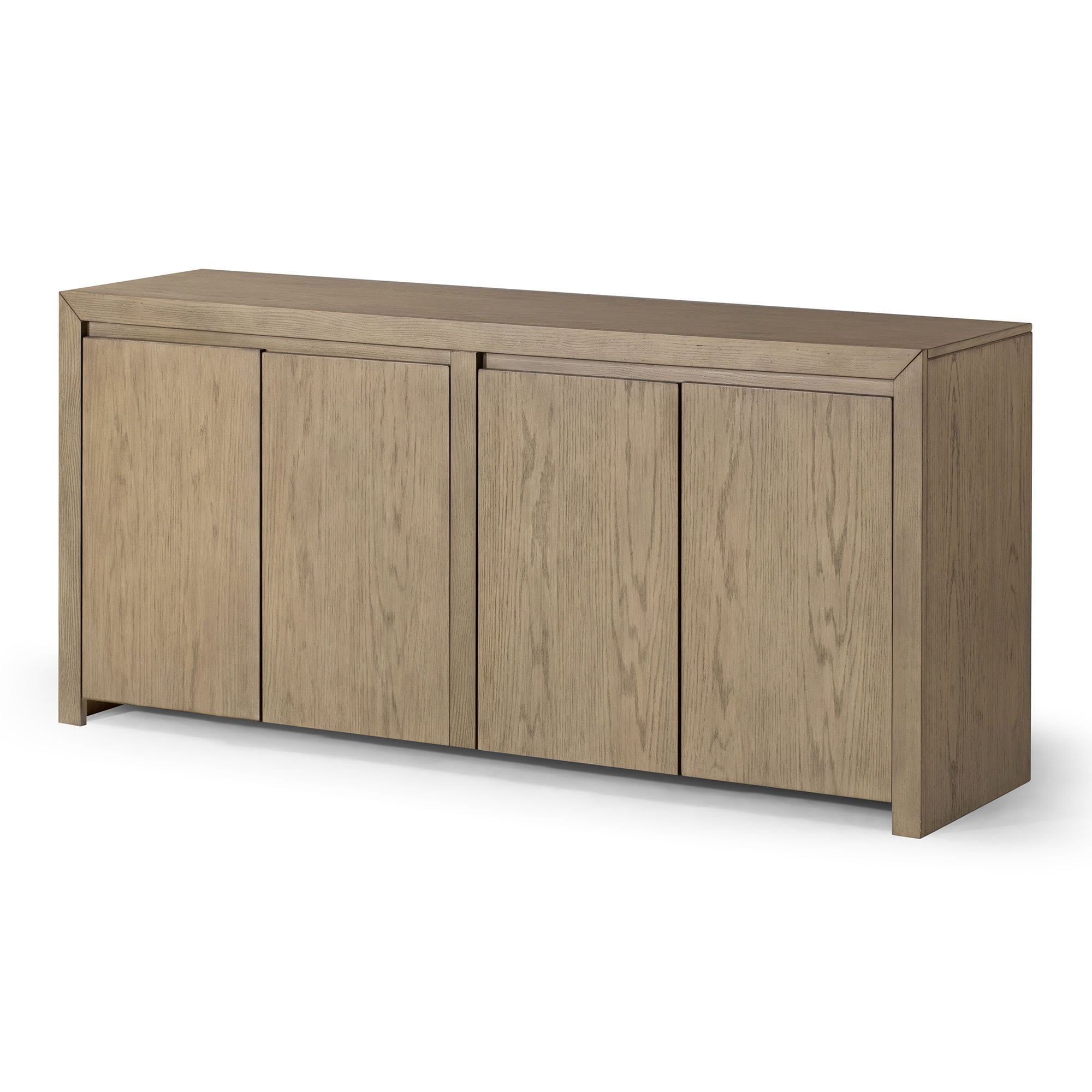 Maven Lane 327079 Iris Contemporary Large Wooden Sideboard Accent Buffet Server Table with Doors for Kitchen or Living Room in Refined Grey Finish