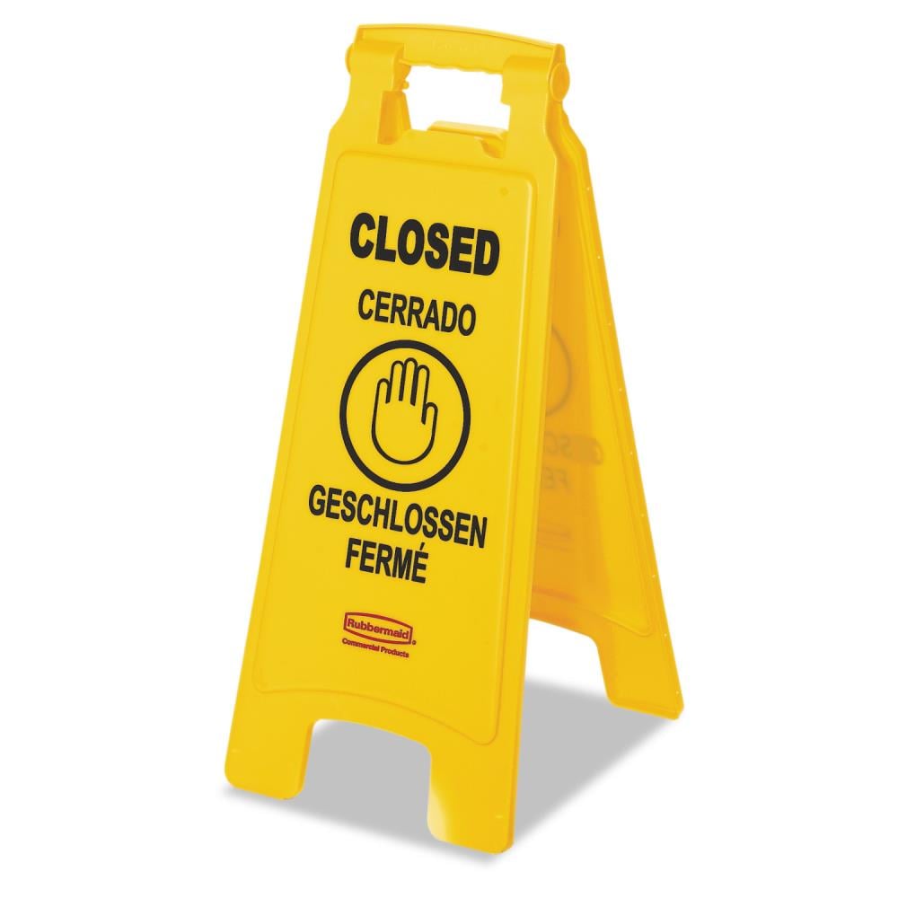 Rubbermaid Commercial Products RCP611278YEL Closed sign