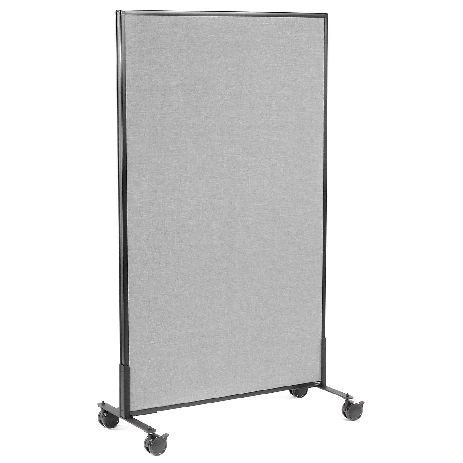 Global Industrial 694956MGY 36-14-inW x 63-inH Mobile Office Partition Panel Gray