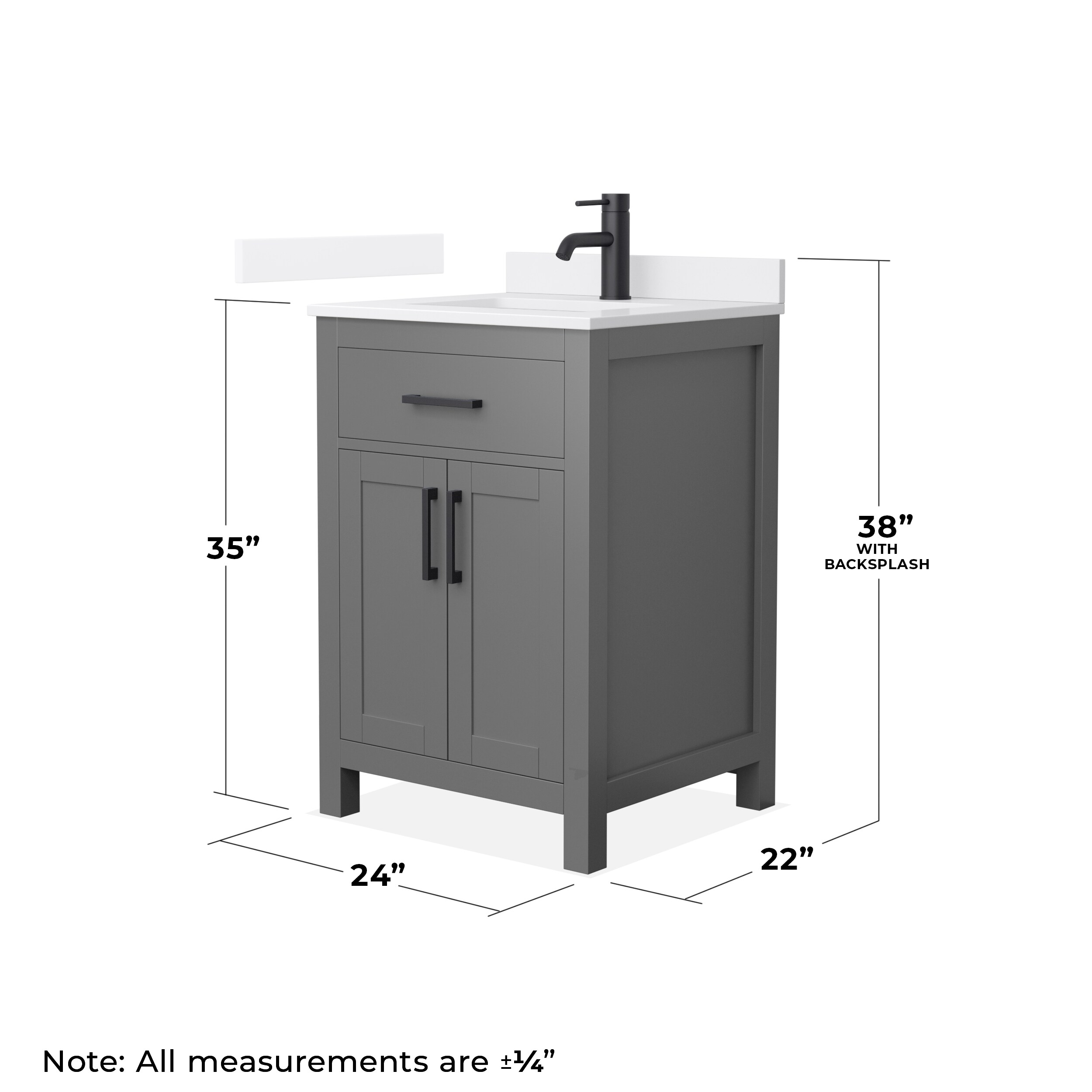Wyndham Collection WCG242424SGBWQUNSMXX Bath-Vanity-Combo - View #4