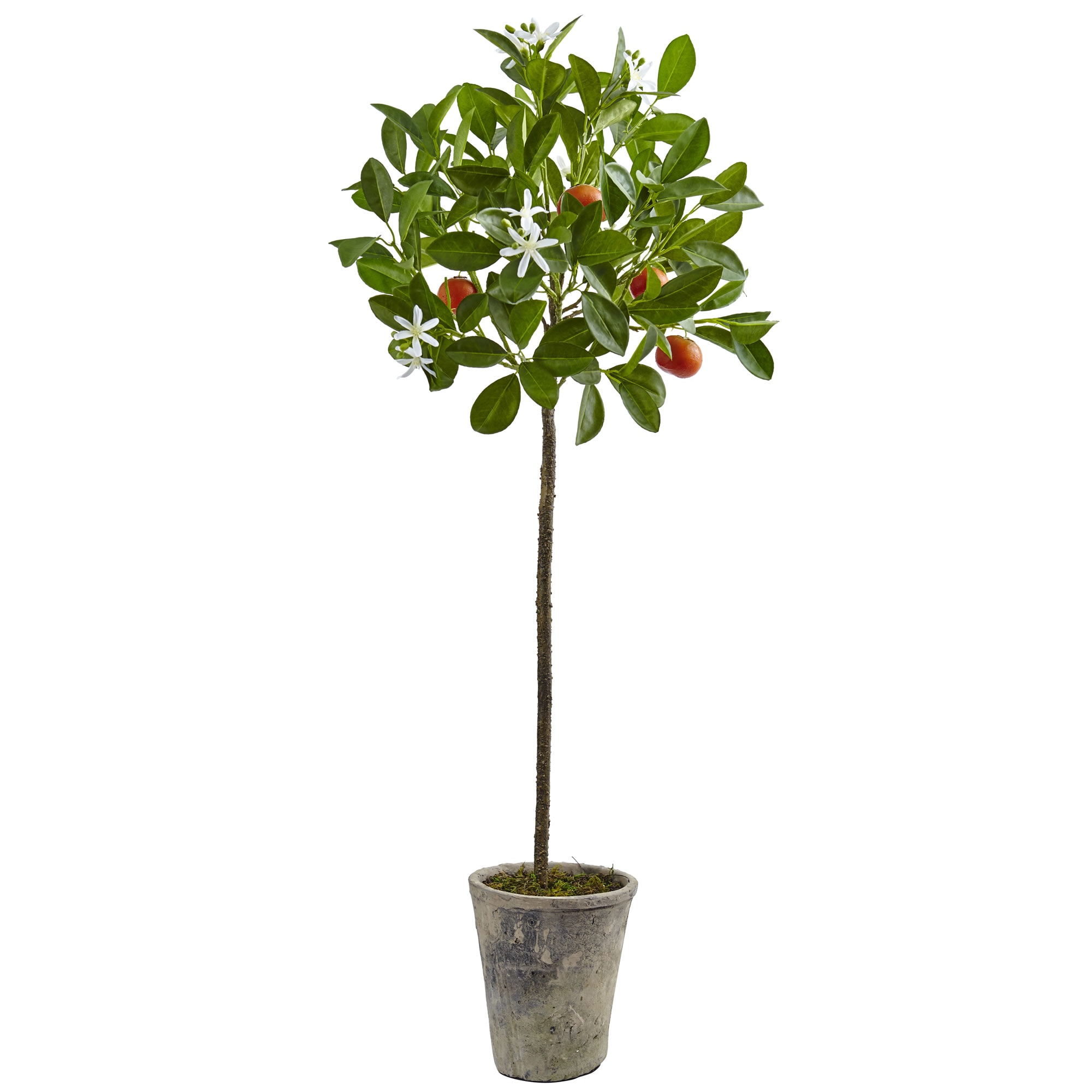 Nearly Natural 5484 38-in Orange/Green Indoor Silk Artificial Tree