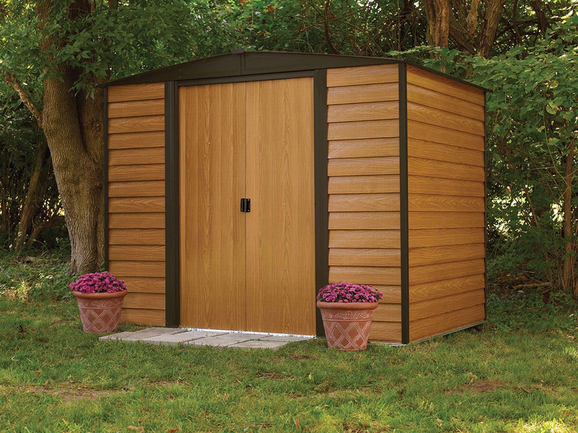 Arrow WR86 8-ft x 6-ft Woodridge Galvanized steel Storage Shed