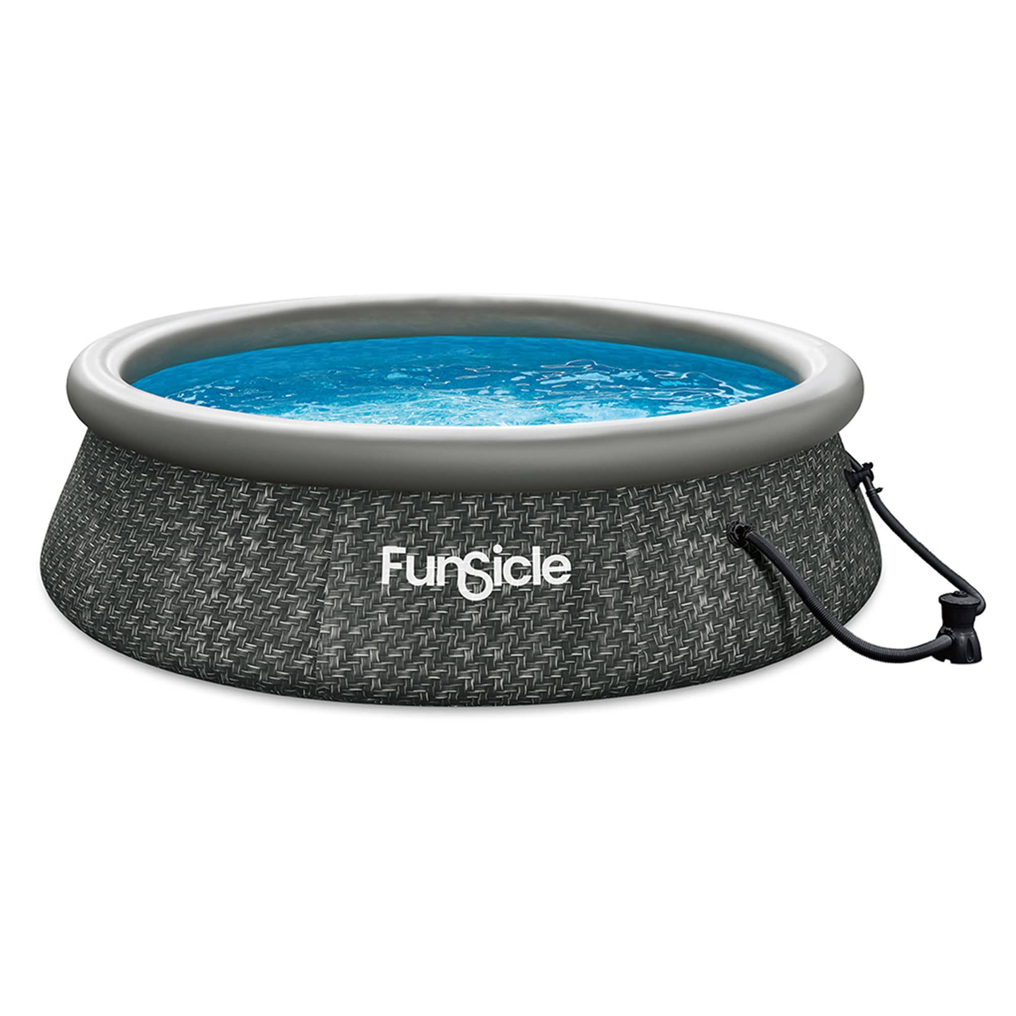 Funsicle P1A01030A 10ft x 30in QuickSet Ring Top Above Ground Swimming Pool Herringbone