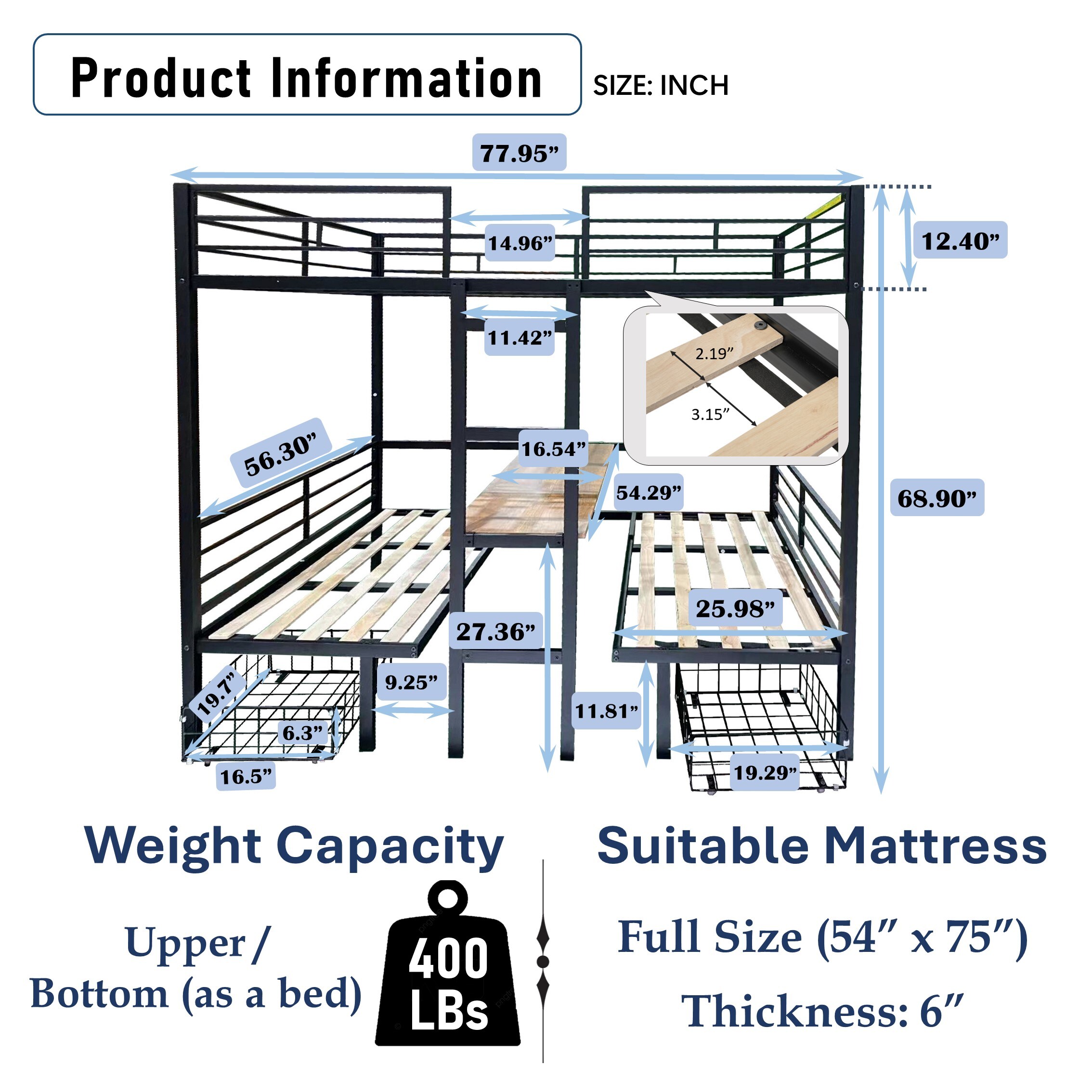 Tinyhomie LW-WEM-728 Bunk-Beds - View #7