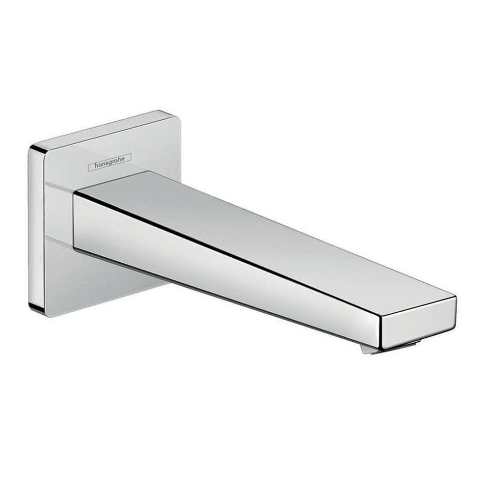 Contemporary Black Chrome Wall Mounted Tub Spout with Diverter