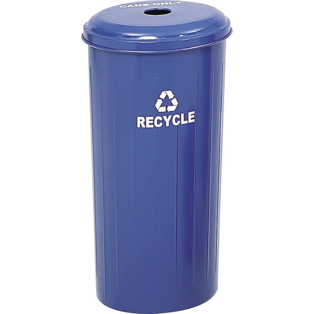 Safco Tall Round Recycling Receptacle in Blue 