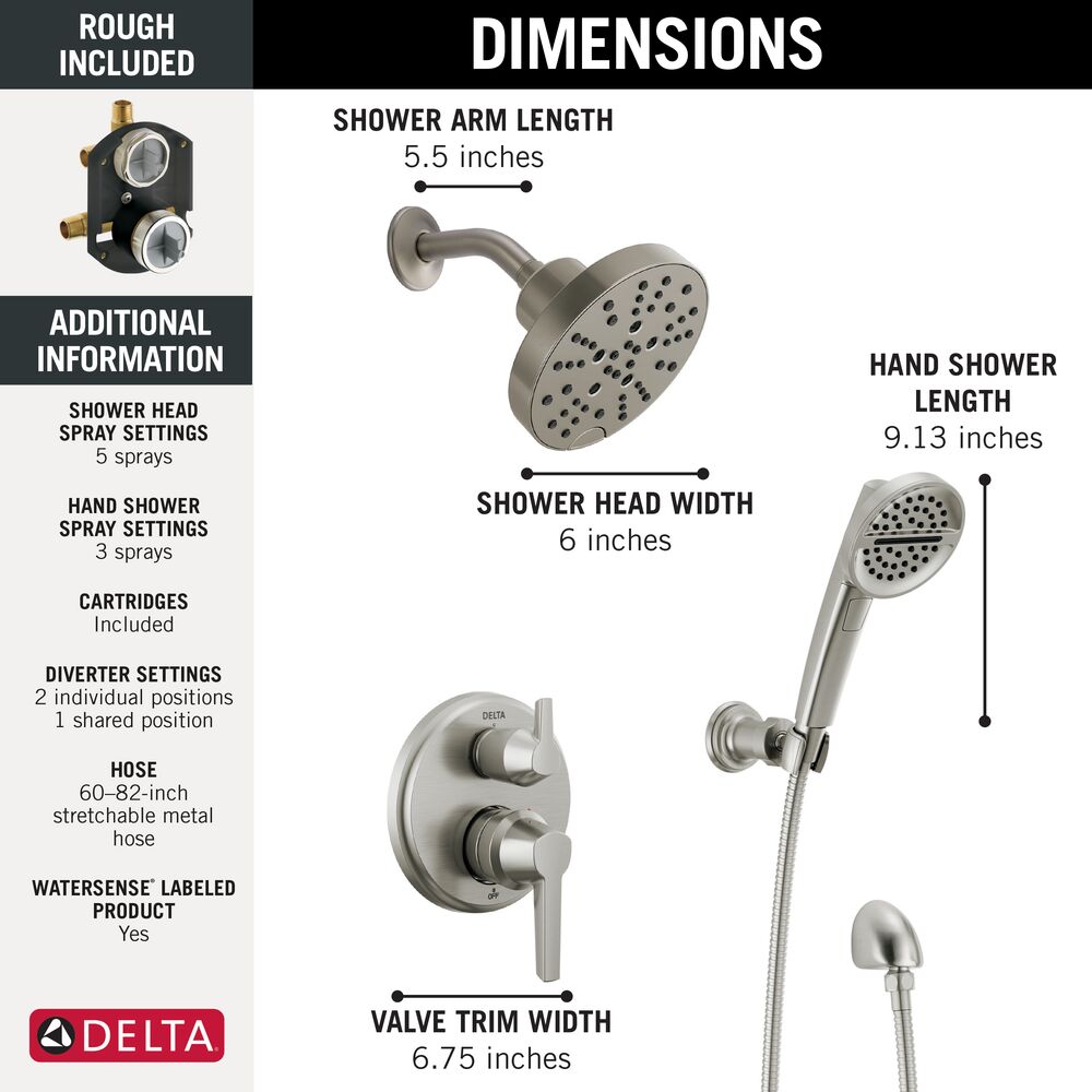 Delta FVS7-GL2101-SS Tub-Shower-Faucets - View #4