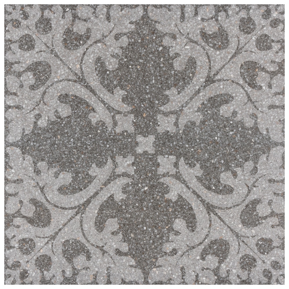 Affinity Tile S1FVVFMLG Sample- Farnese Molise Grafito 12-in x 12-in Matte Porcelain Floor and Wall Tile
