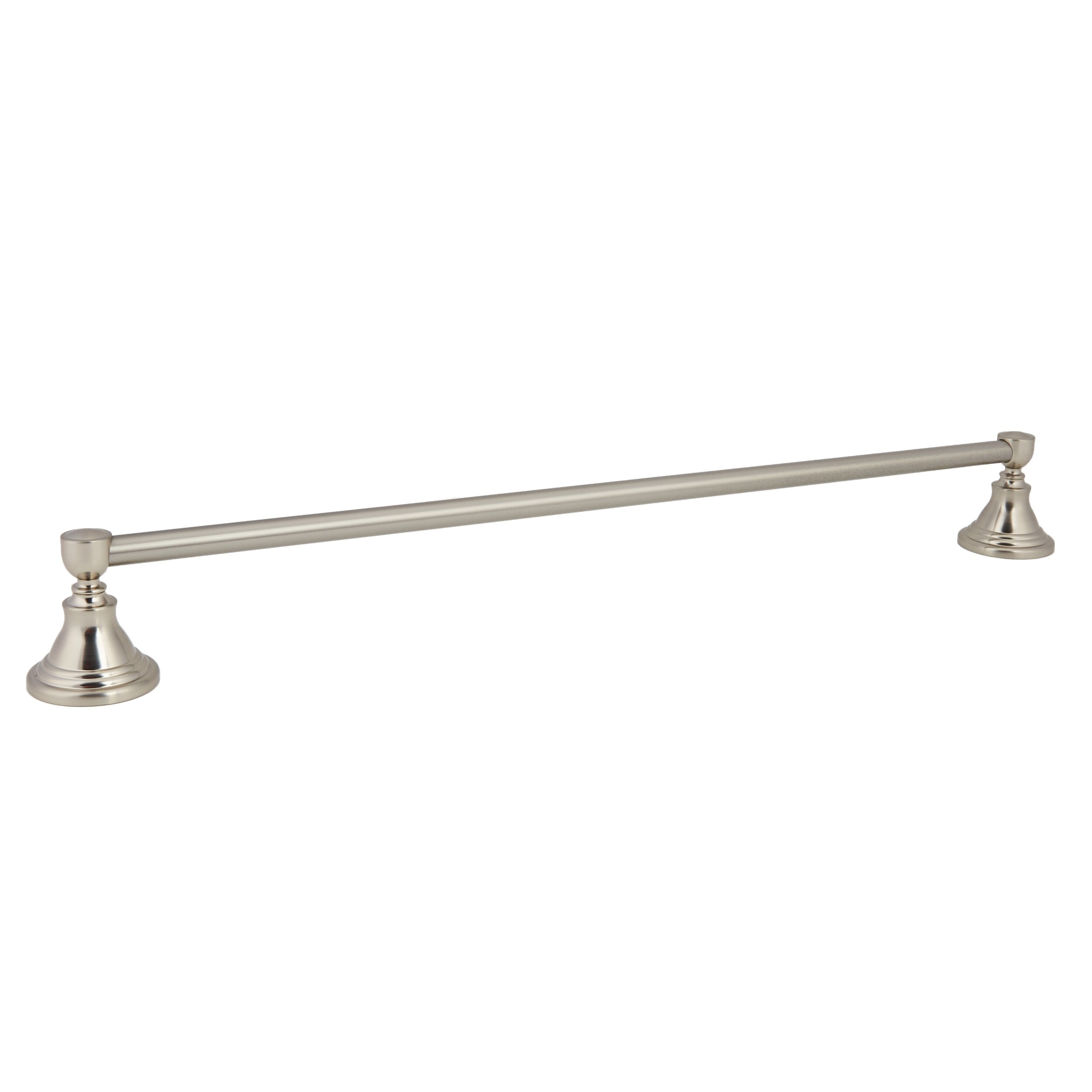 allen roth Jordon 24 in Brushed Nickel Wall Mount Single Towel