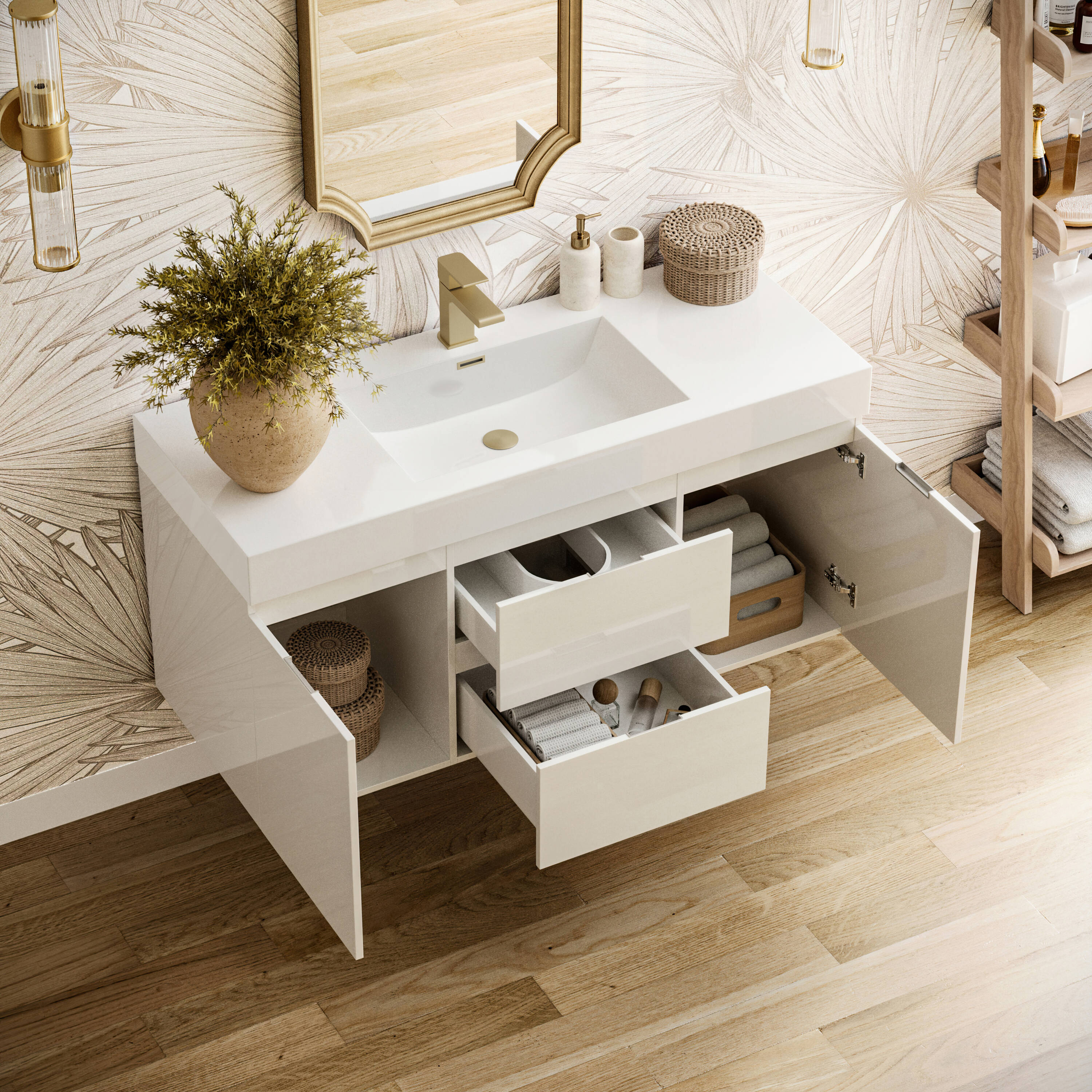 Fresca FCB8348WH-I Bath-Vanity-Combo - View #3