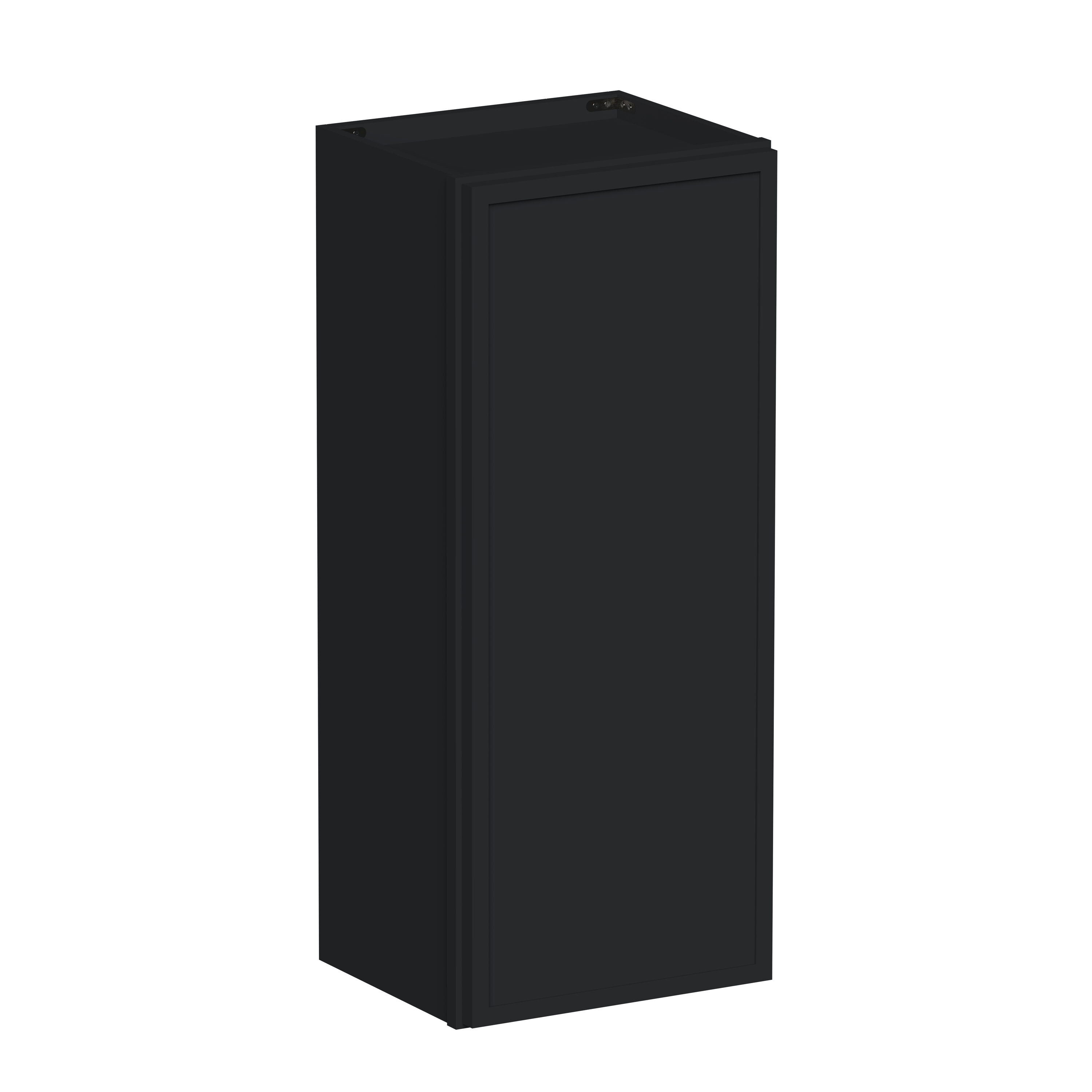 Boyel Living 15-in W x 36-in H x 12-in D Black Shaker Ready-to-Assemble Kitchen Wall Cabinet with Soft-Close Hardware #BL-W1536SSE