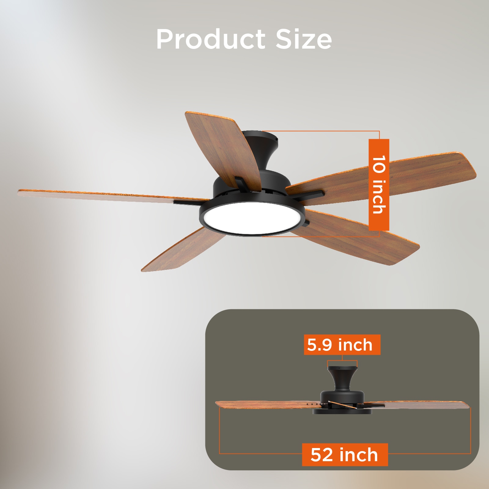 TALOYA TLY52-BK-5X-T5 Ceiling-Fans - View #8