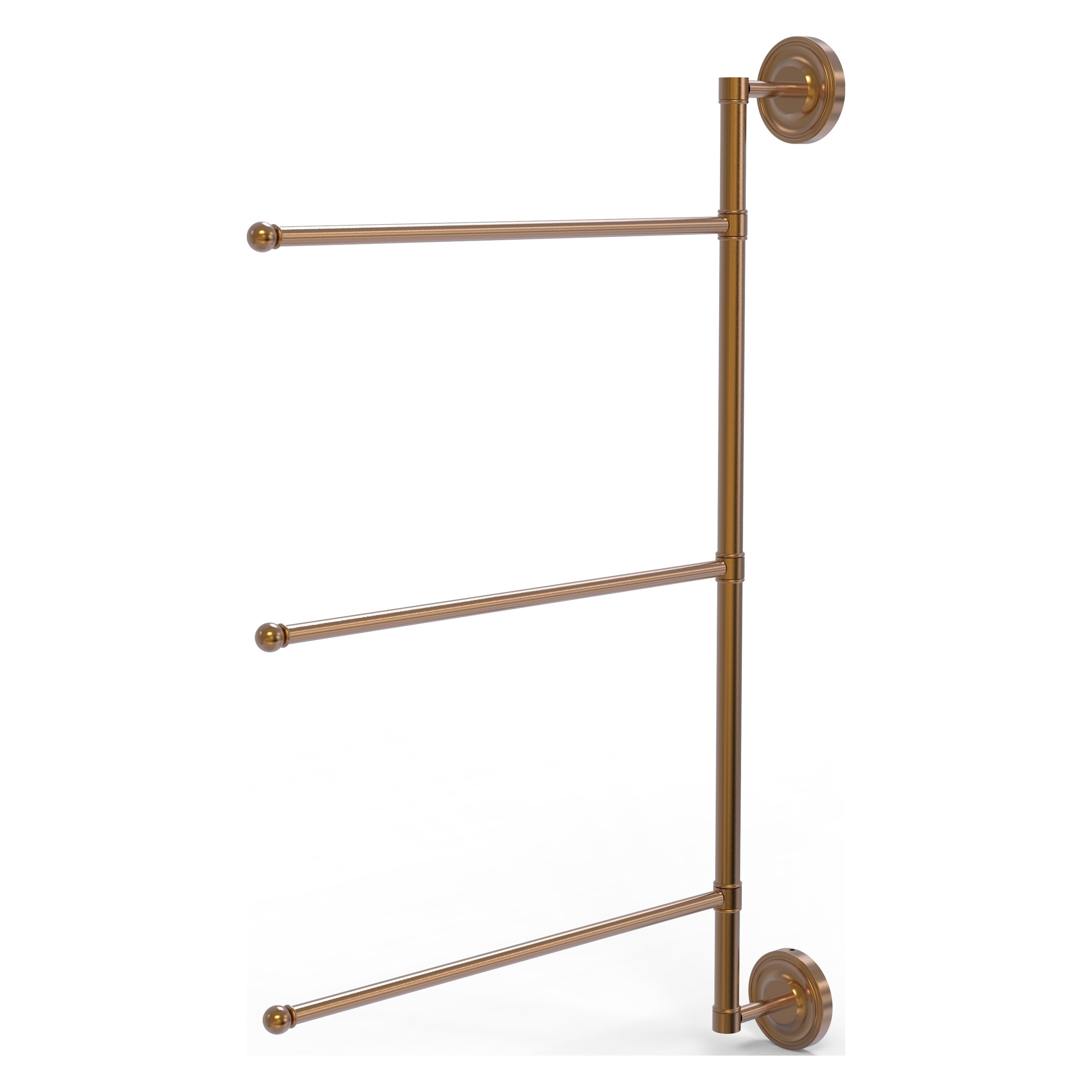 Allied Brass PR-27/3/16/28-BBR Prestige Regal 28-in Brushed Bronze Wall mount Single Towel Bar