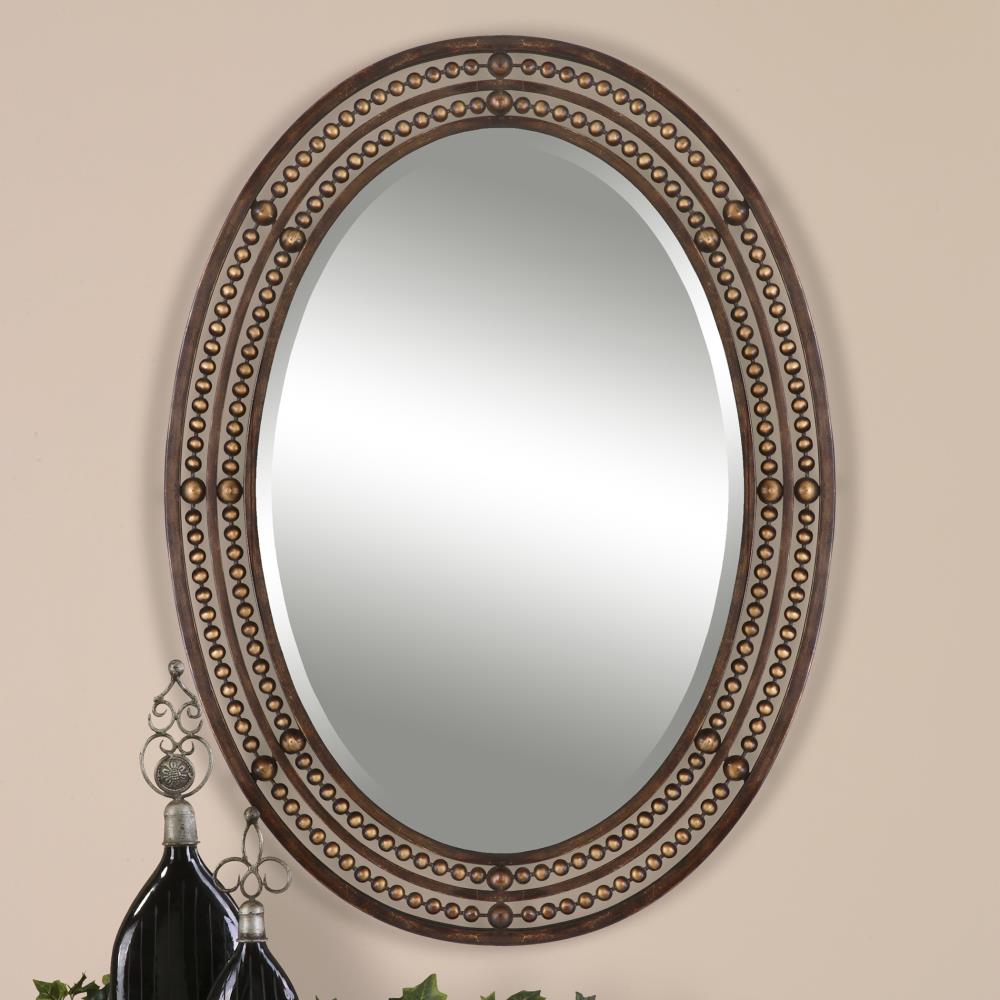 Global Direct 24-in W x H Oval Framed Wall Mirror at Lowes.com