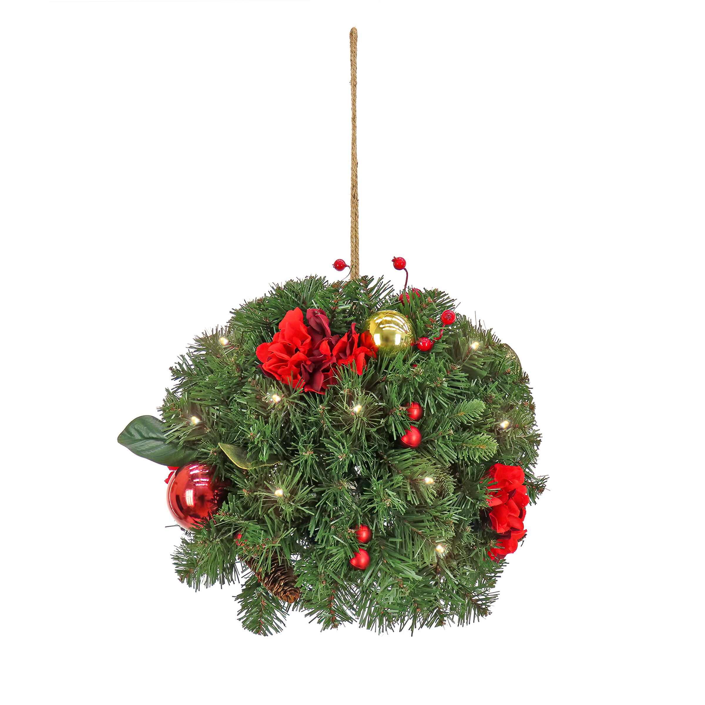 National Tree Company 16-in Lighted Decoration Floral Battery-operated  Christmas Decor in the Christmas Decor department at